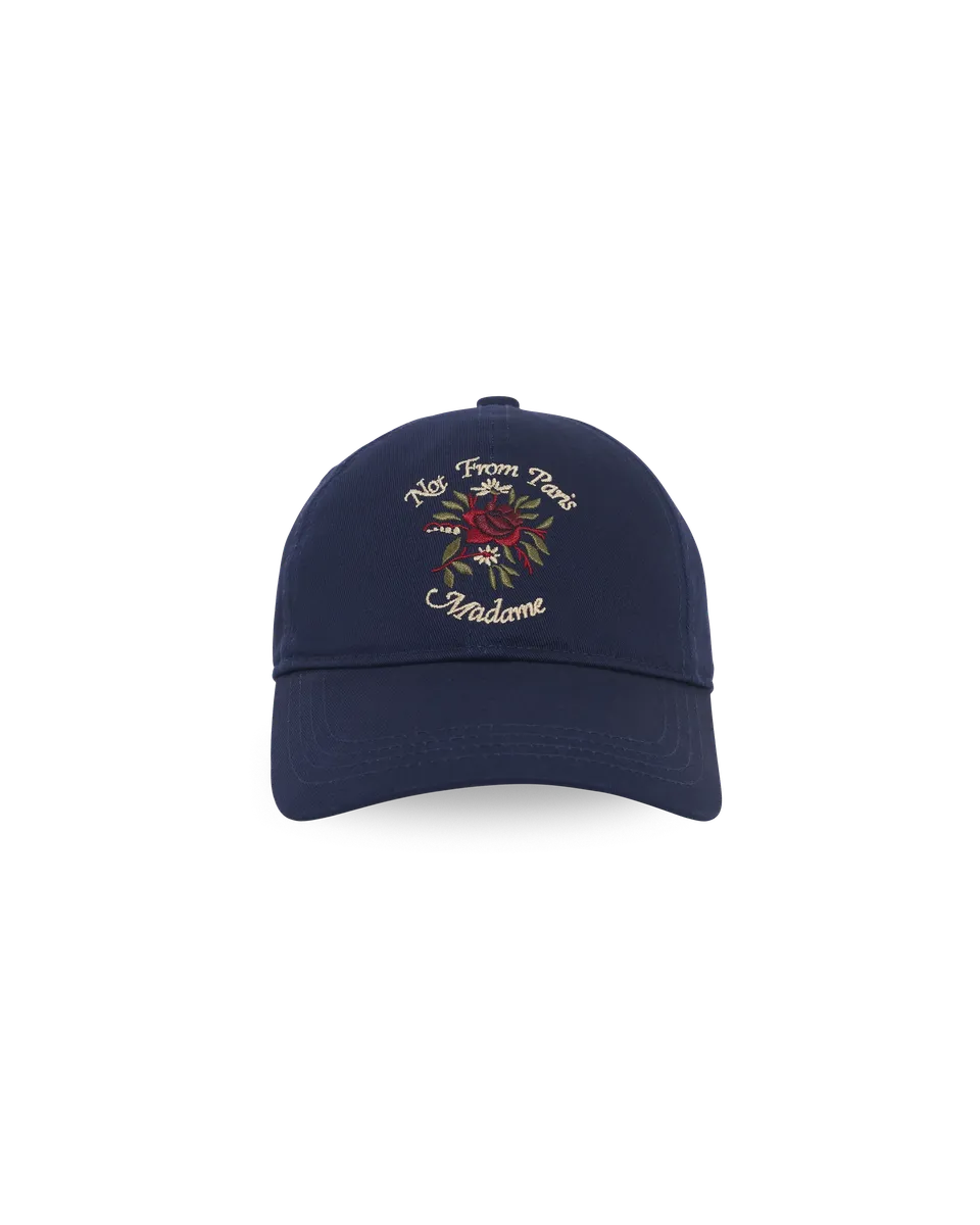 Drôle De Monsieur La Casquette Slogan Rose Cap Dunkelblau