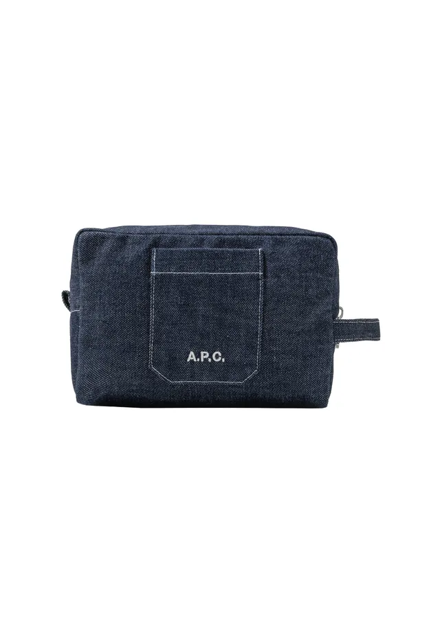 A.P.C. Toilettentasche Kulturbeutel mit Griff Logo
