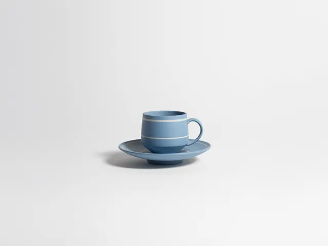 J.W.Anderson Tea Cup & Saucer Teetasse Hellblau