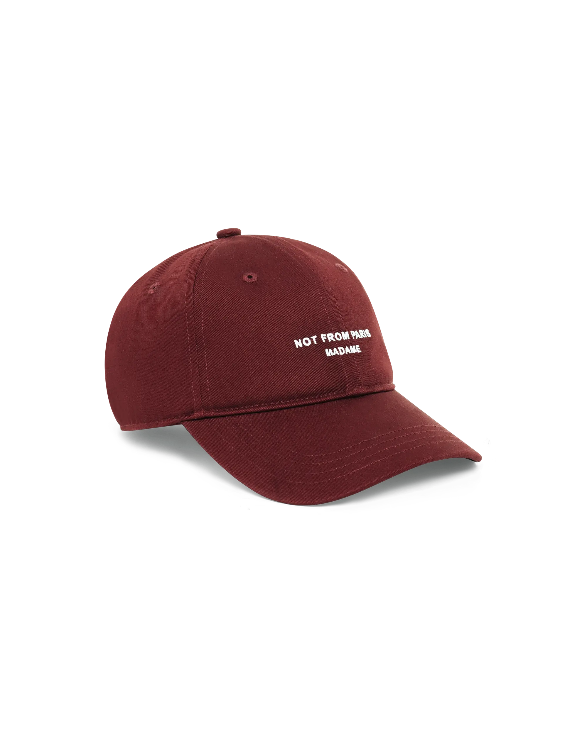 Drôle De Monsieur Slogan Cap Baseballcap Burgundy Baumwolle