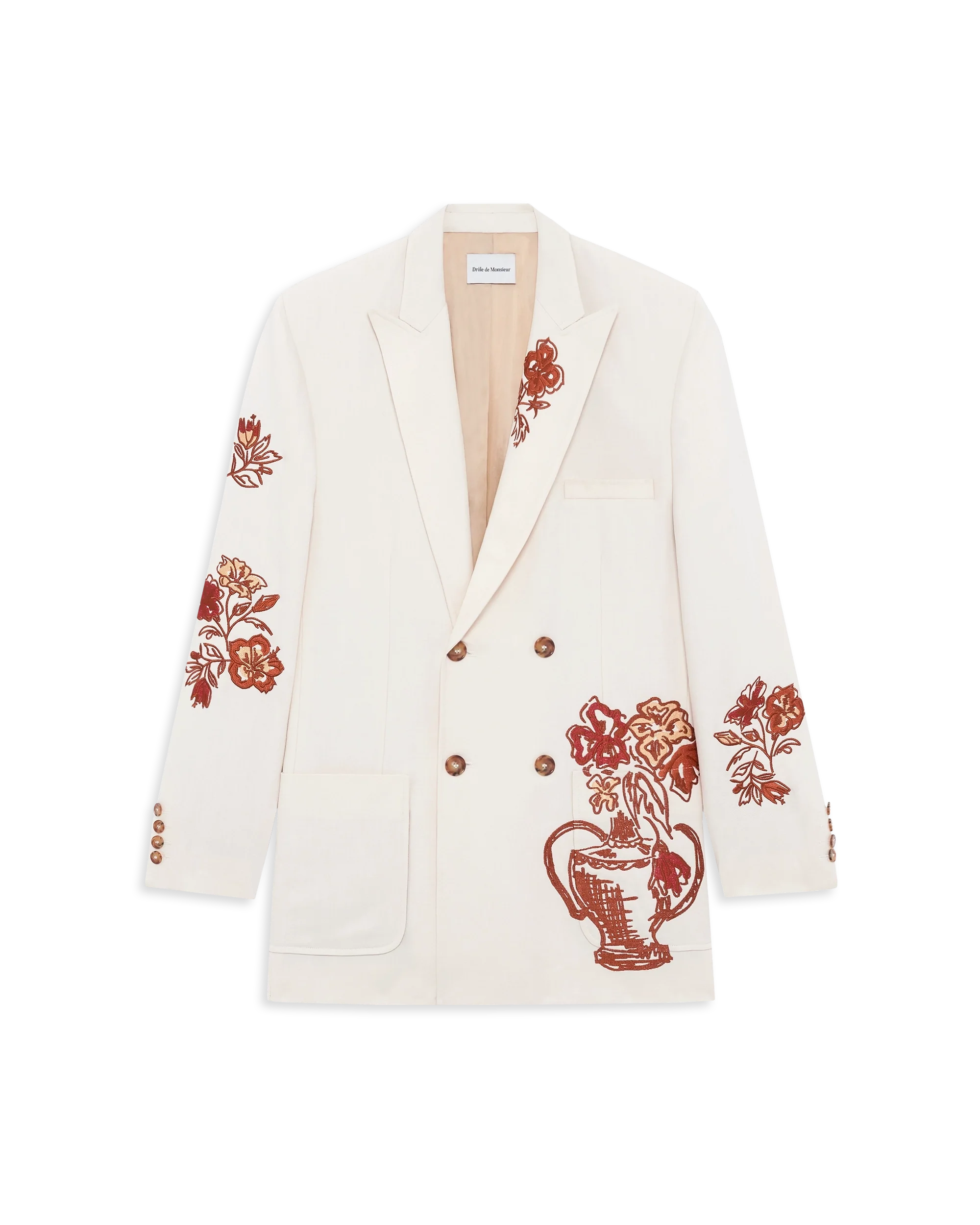 Drôle De Monsieur Vase Havana Sakko creme Doppelreiher 50