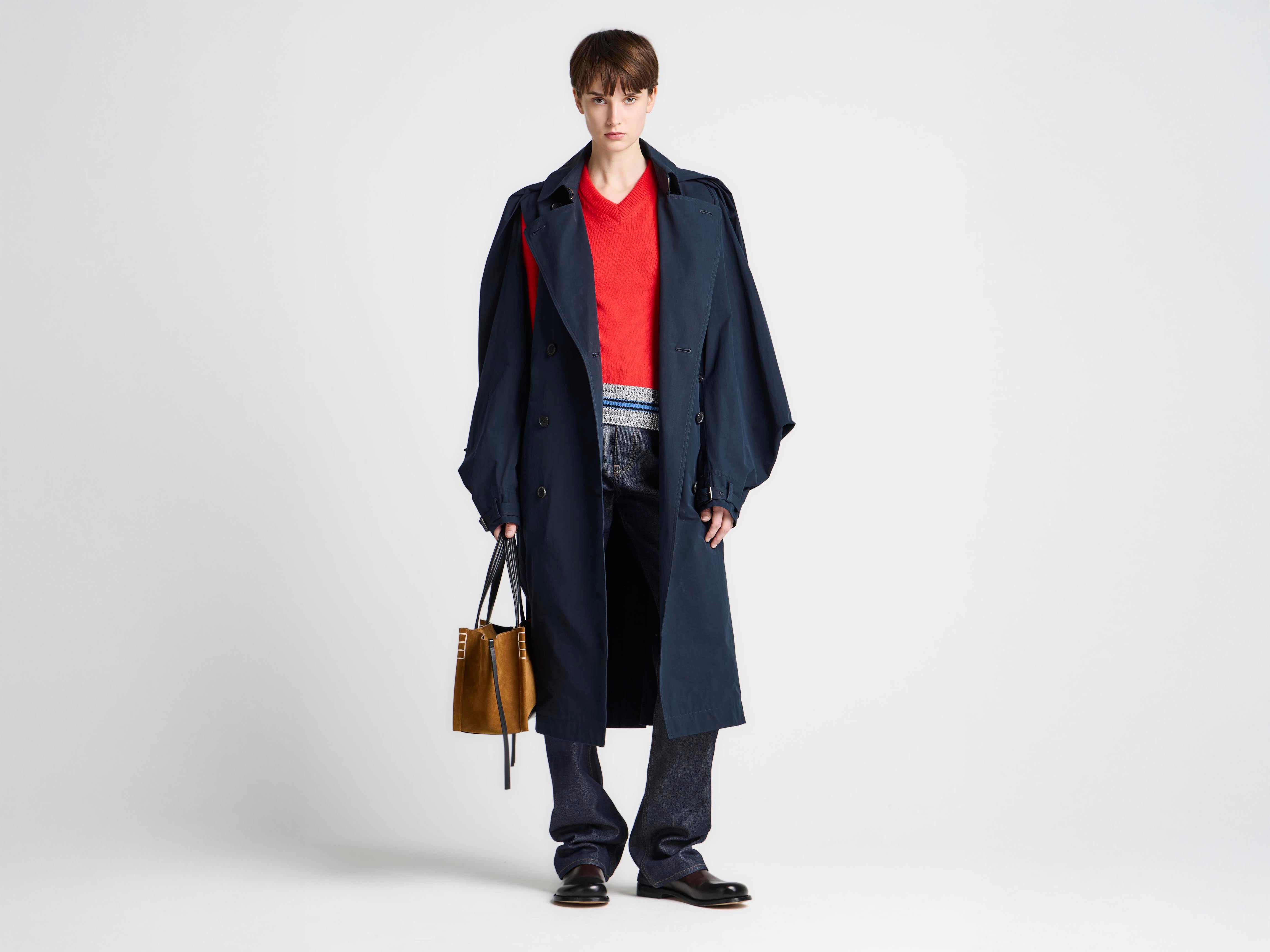J.W.Anderson Cape Trench Coat Trenchcoat Dark Navy Gr. 04-14