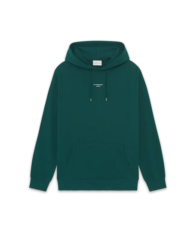 Drôle De Monsieur Hoodie Slogan Classique Hoodie dunkelgrün
