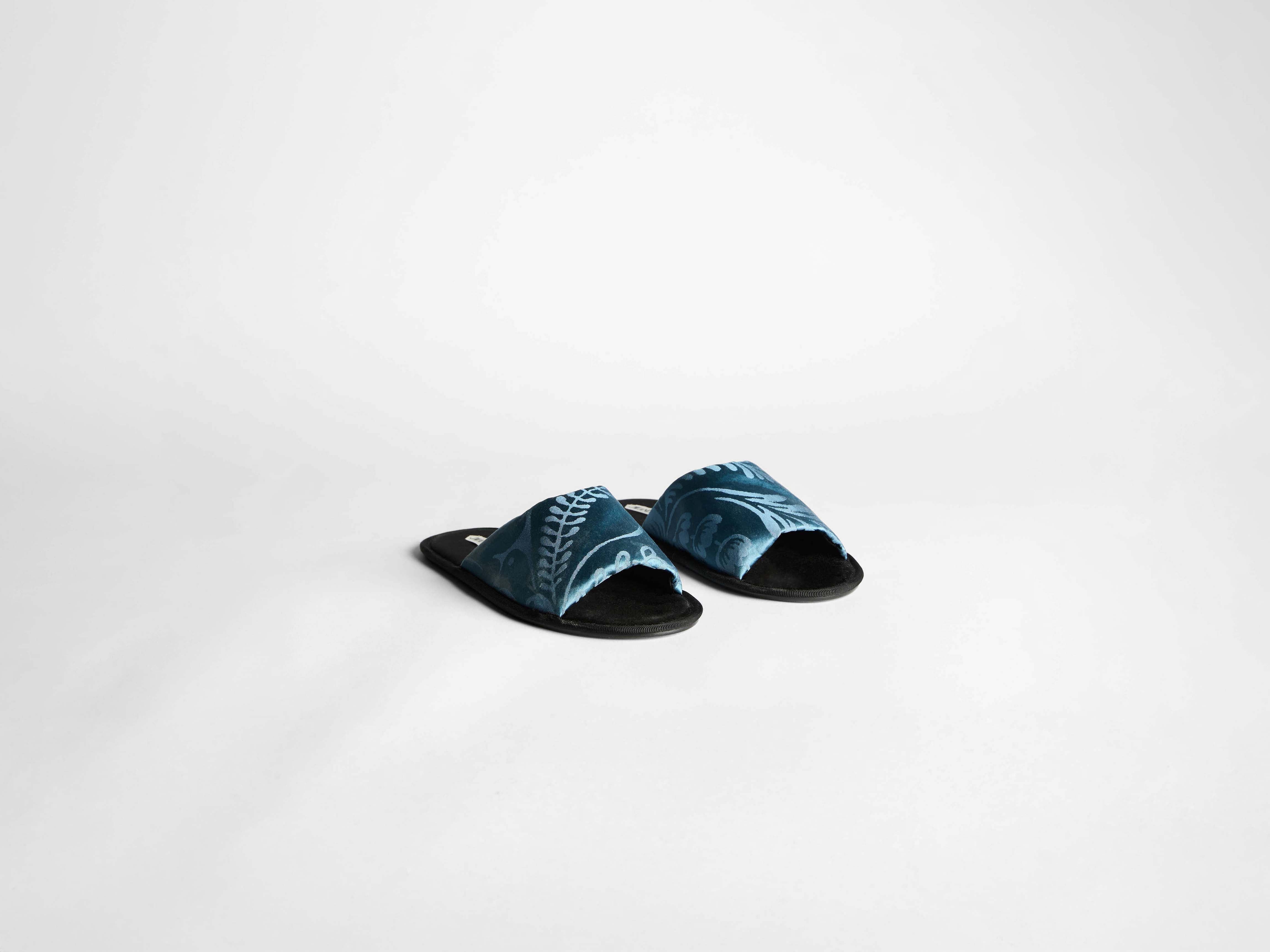J.W.Anderson Shoes Open Toe Slides Damen Airforce Blue Seide