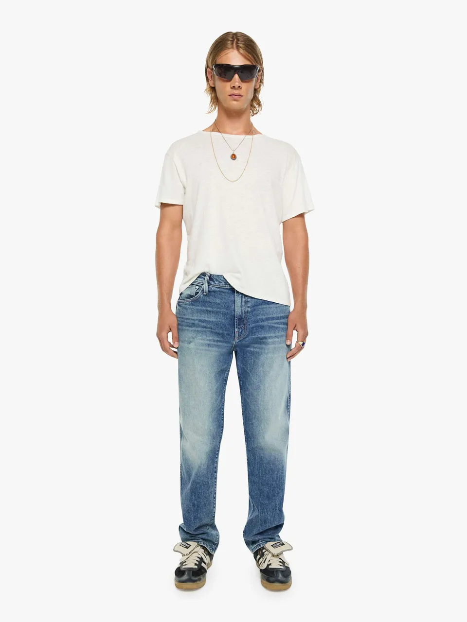 Mother The Bronco Rub Some Dirt On It Jeans Mittelblau Straight