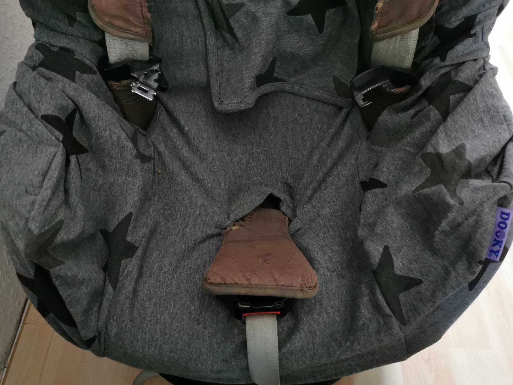 DOOKY Seat Cover Group 1 Grey Stars Sitzbezug grau 9-18 kg