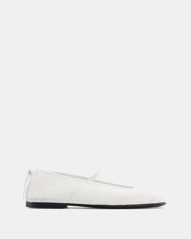 Nodaleto Bulla Node 5 Ballerinas White Crochet Schleife