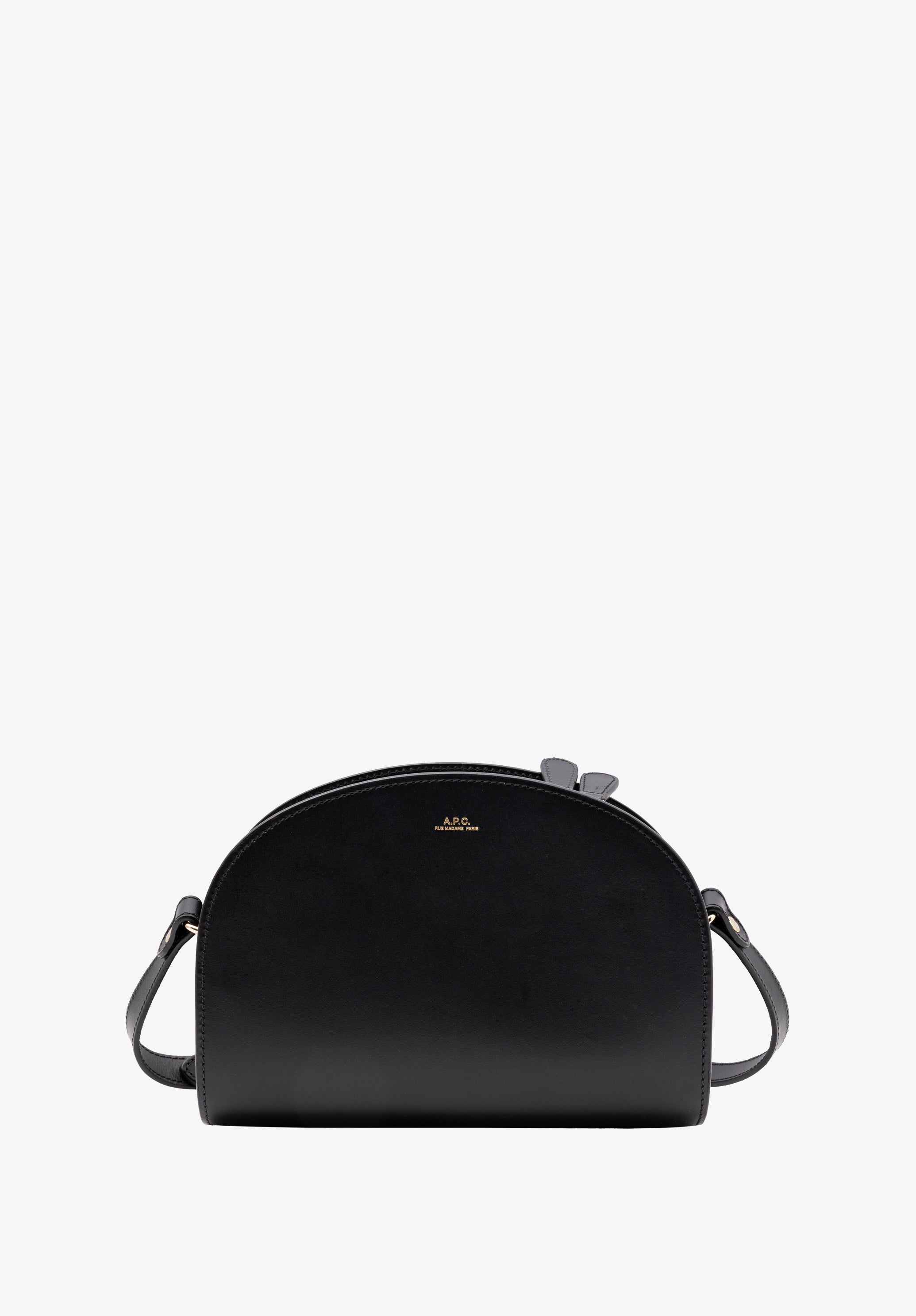 A.P.C. Demi-Lune Tasche Glattleder Handtasche Schulterriemen