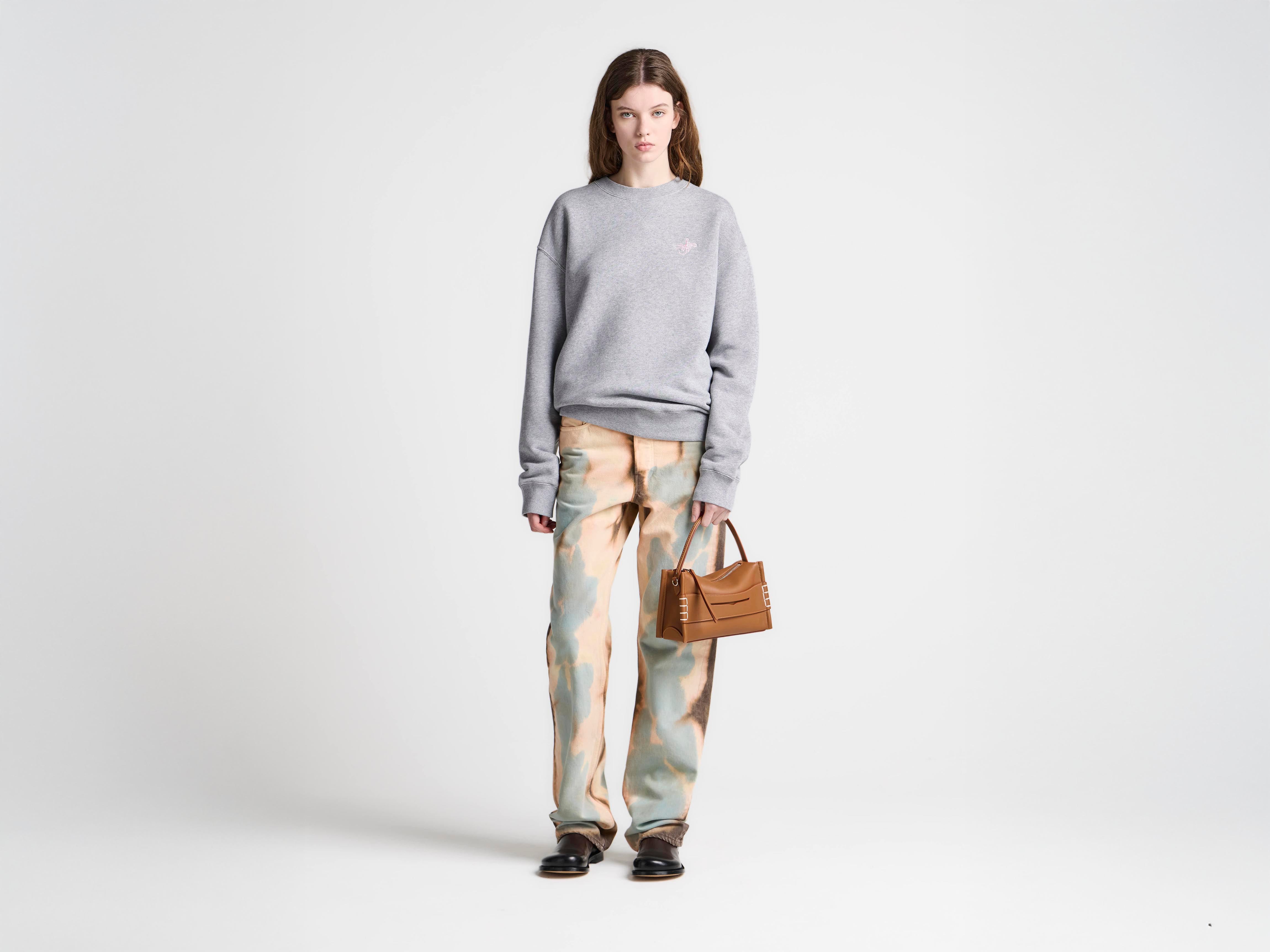 J.W.Anderson Ribbon Anchor Sweatshirt Pullover Grau Melange