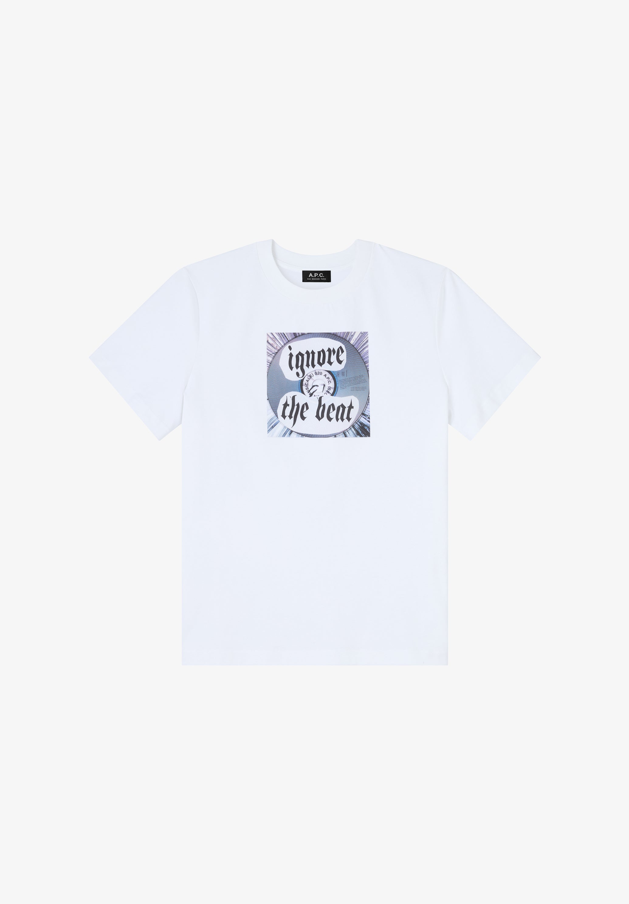 A.P.C. T-shirt Ignore The Beat T-Shirt weiß Baumwolle
