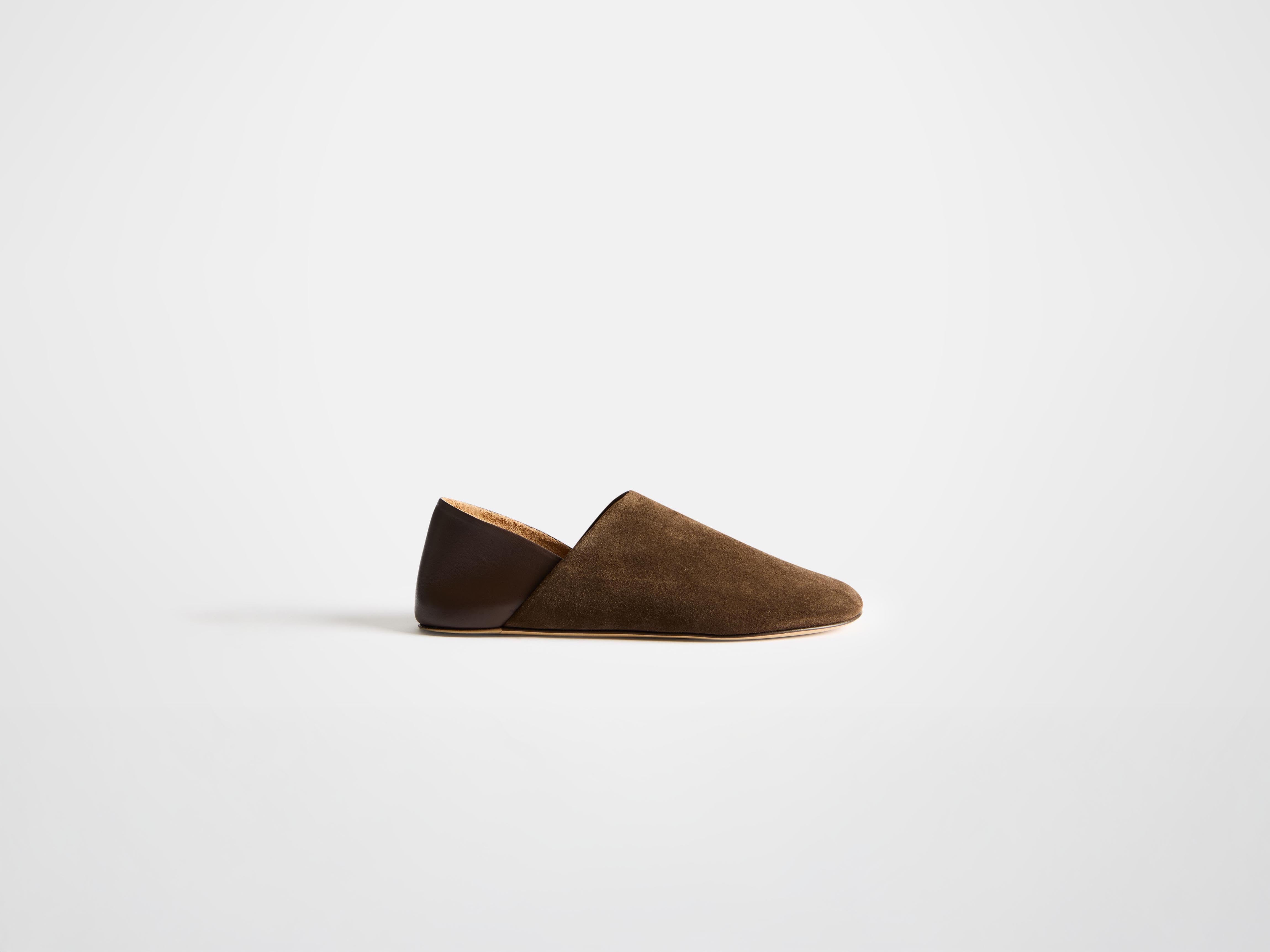 J.W.Anderson Slipper Mules Chocolate Brown Wildleder
