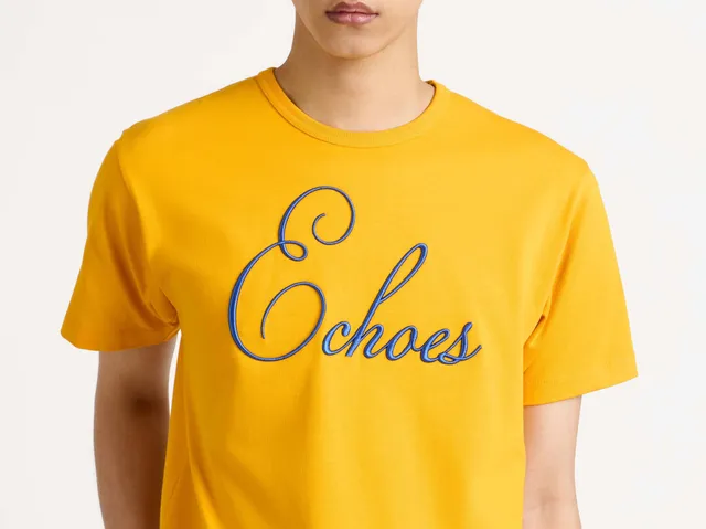 J.W.Anderson Echoes T-Shirt Herren Gold mit Stickerei