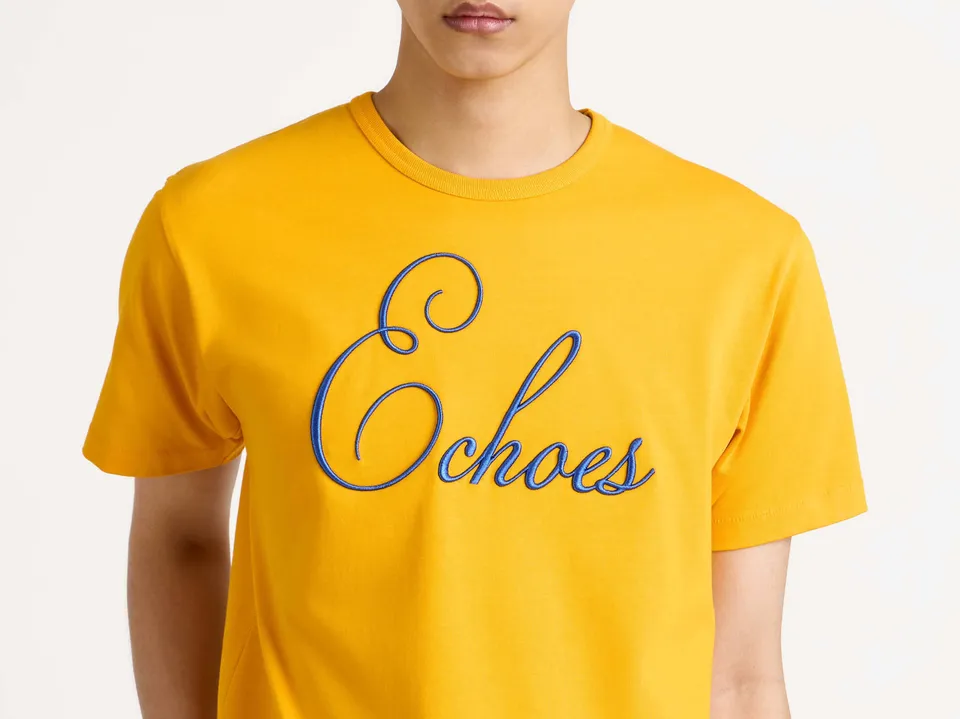 J.W.Anderson Echoes T-Shirt Herren Gold mit Stickerei