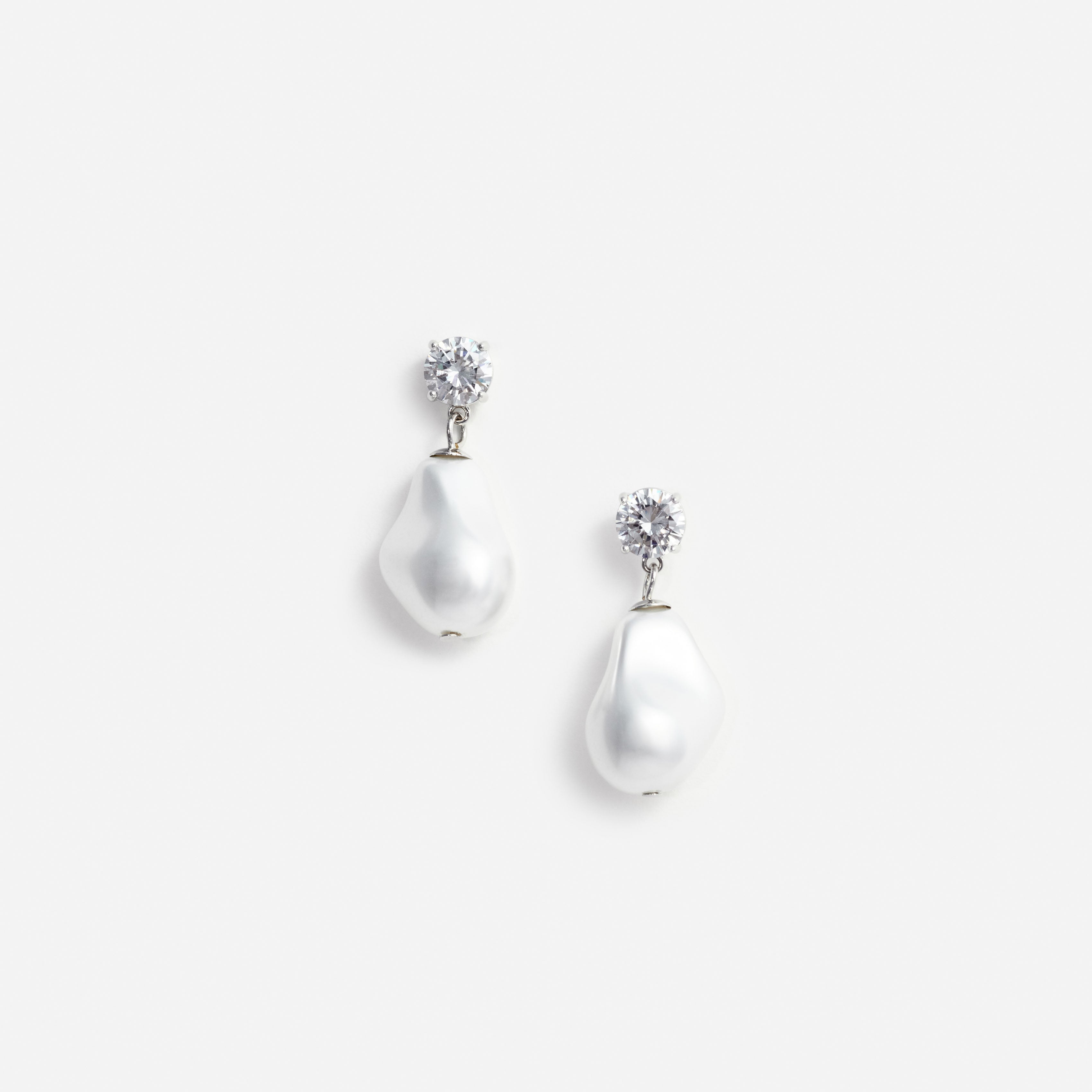 Self Portrait Mottled Pearl Ohrringe Creme Kristall