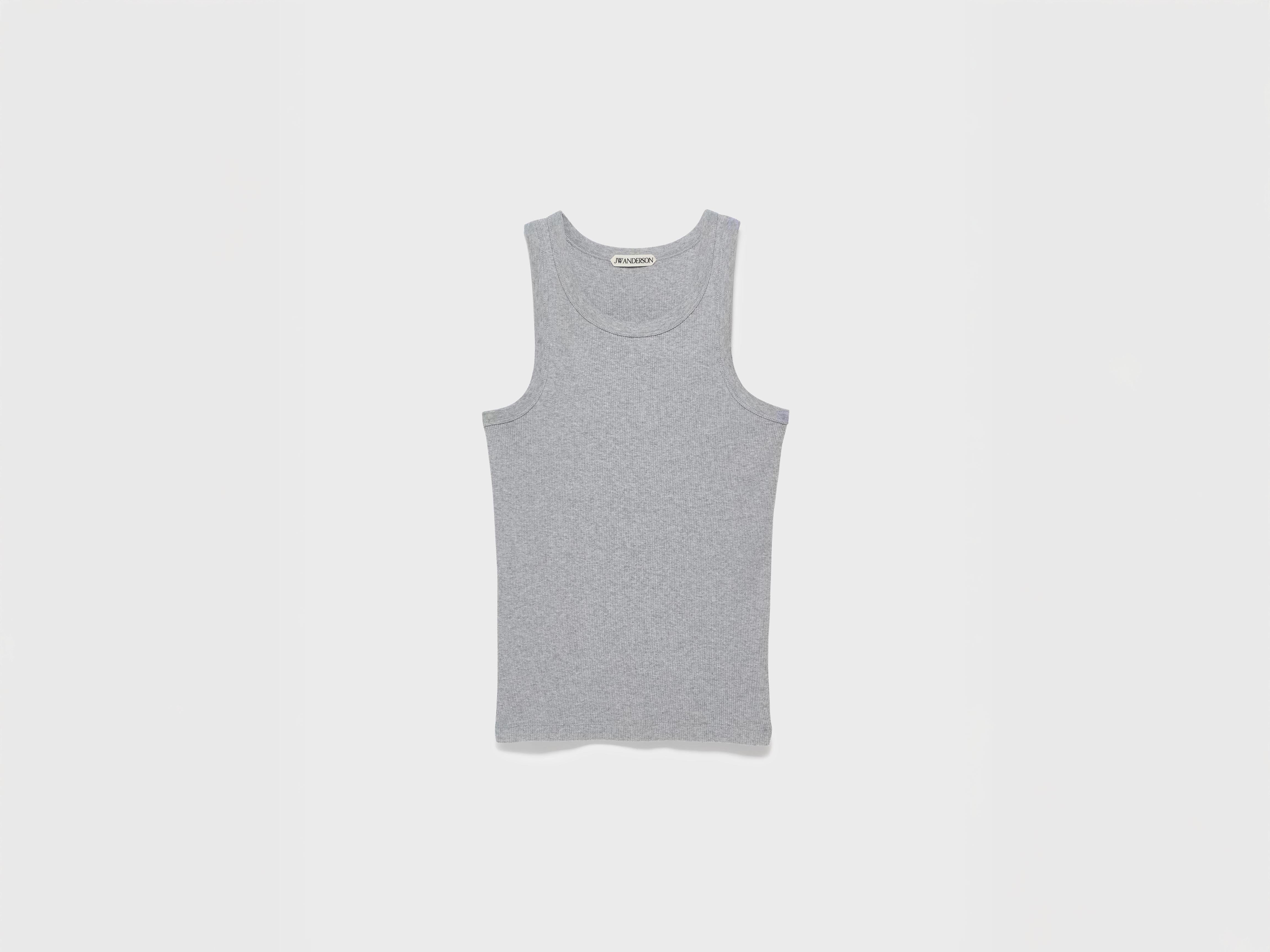 J.W.Anderson T-Shirts Rib Weste Herren Tanktop Grau Melange