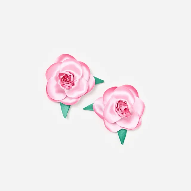 Self-Portrait Hair Accessories Rose Crepe Haarspange Grün Kids