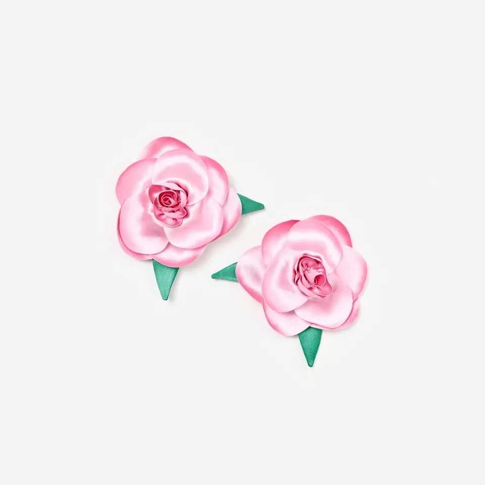 Self-Portrait Hair Accessories Rose Crepe Haarspange Grün Kids
