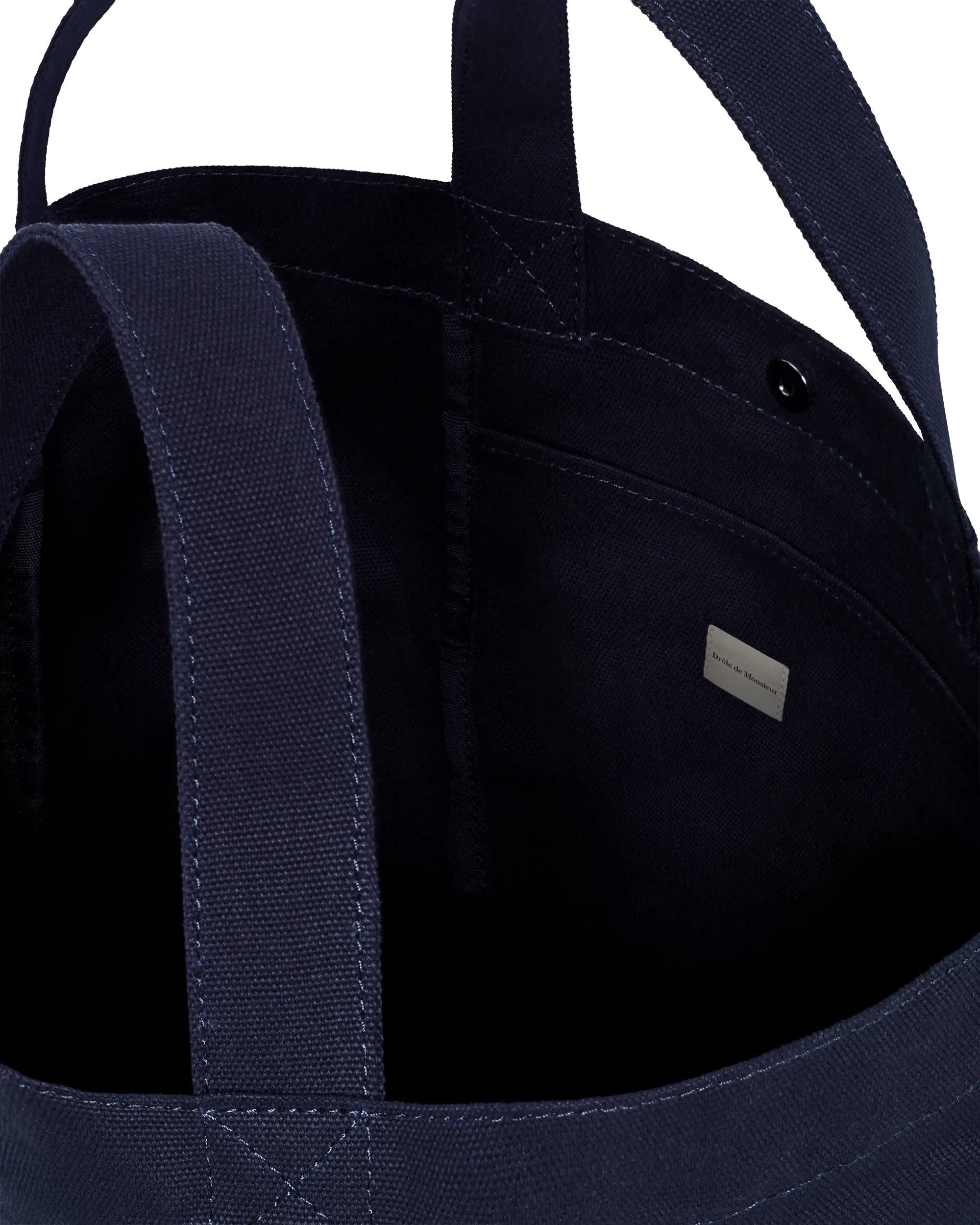 Drôle de Monsieur Slogan Rose Tote Bag Baumwolle Navy OS