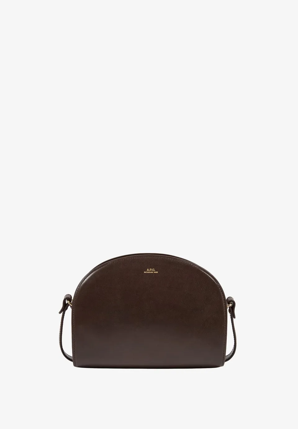 A.P.C. Demi-Lune Tasche Glattleder braun TU