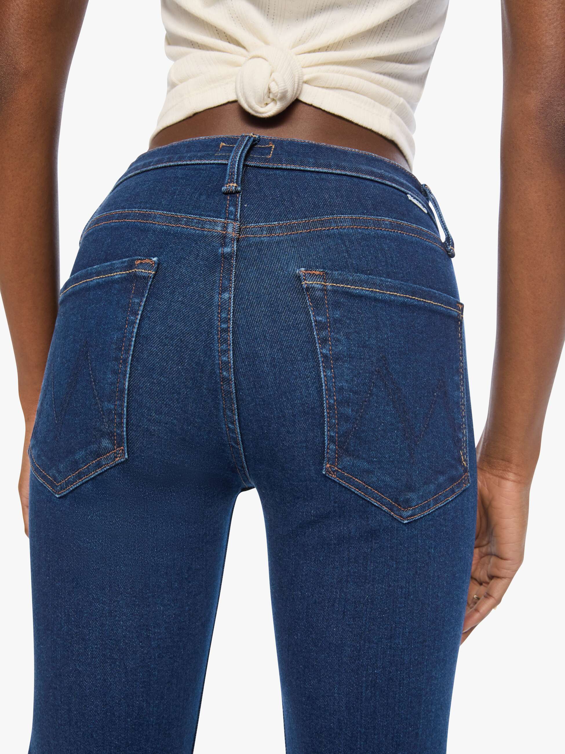 Mother Denim The Mid Rise Rider Skimp Jeans Retrograde Rodeo