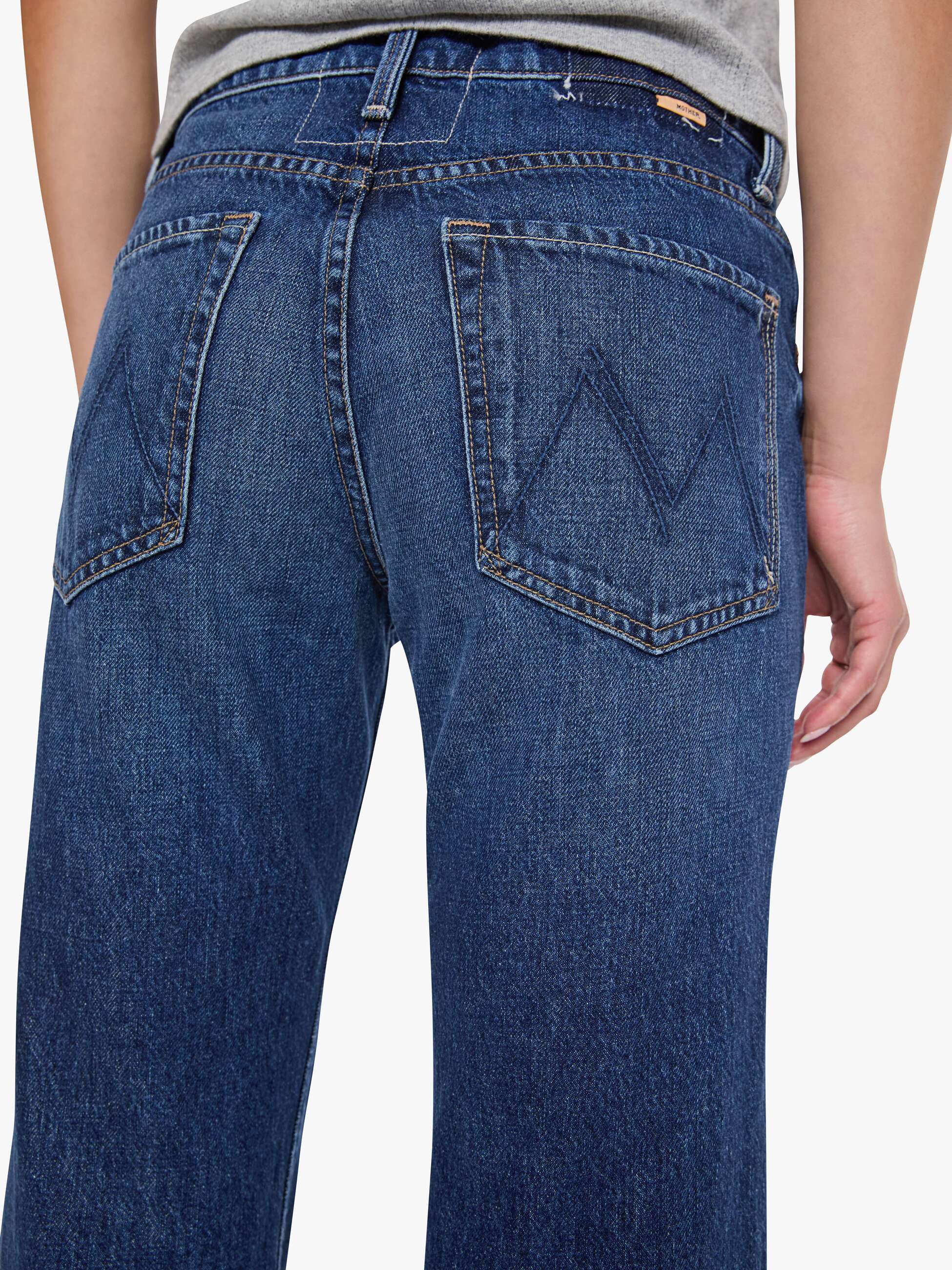 Mother The Bookie Twist Sneak Damenjeans Dunkelblau