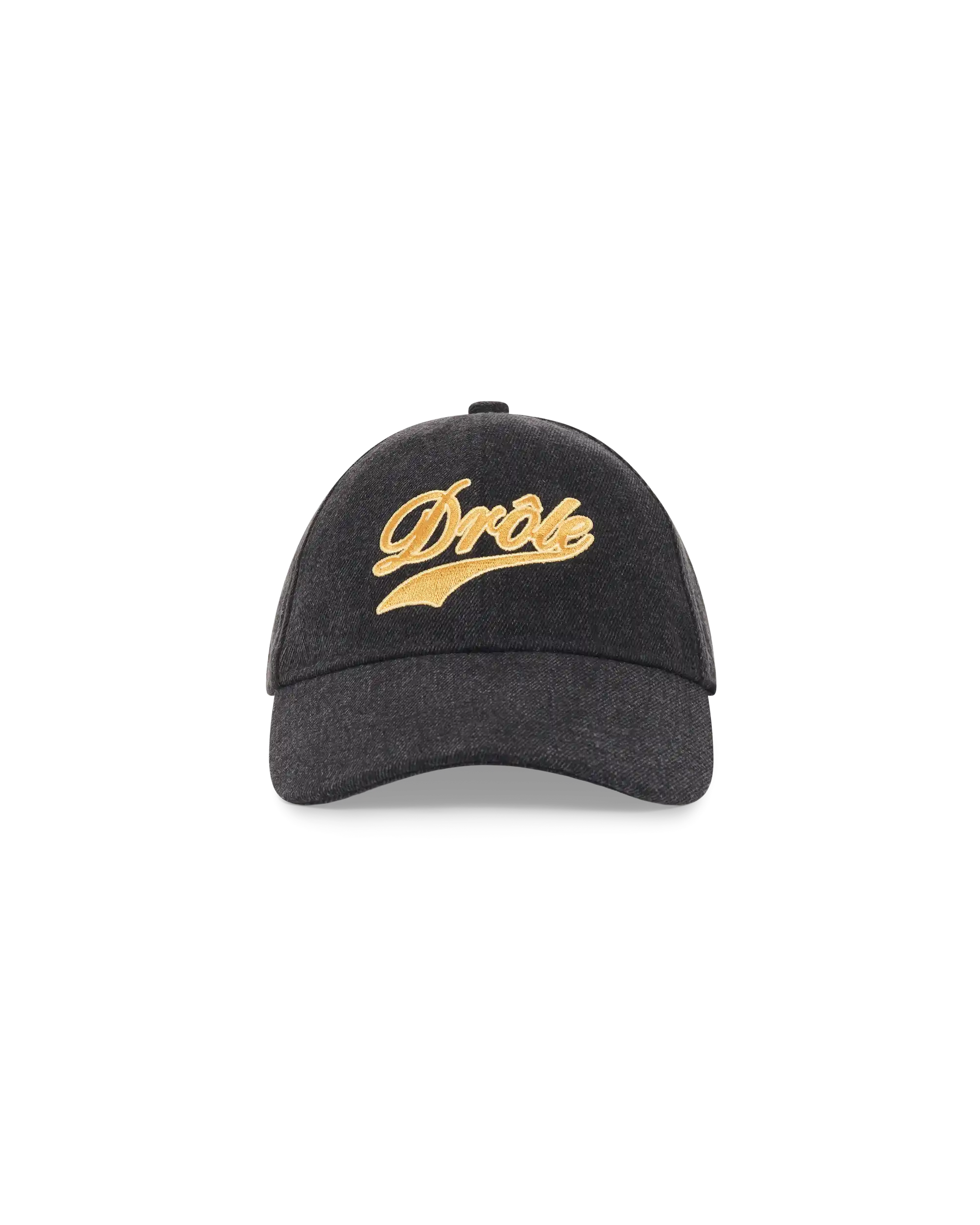 Drôle De Monsieur Drôle Embroidered Denim Cap schwarz Baumwolle