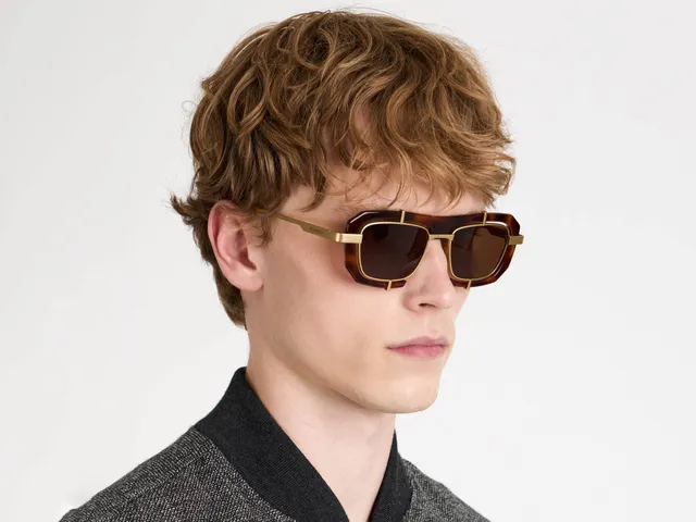 J.W.Anderson JWA03 Sonnenbrille Havanna Geometric Unisex