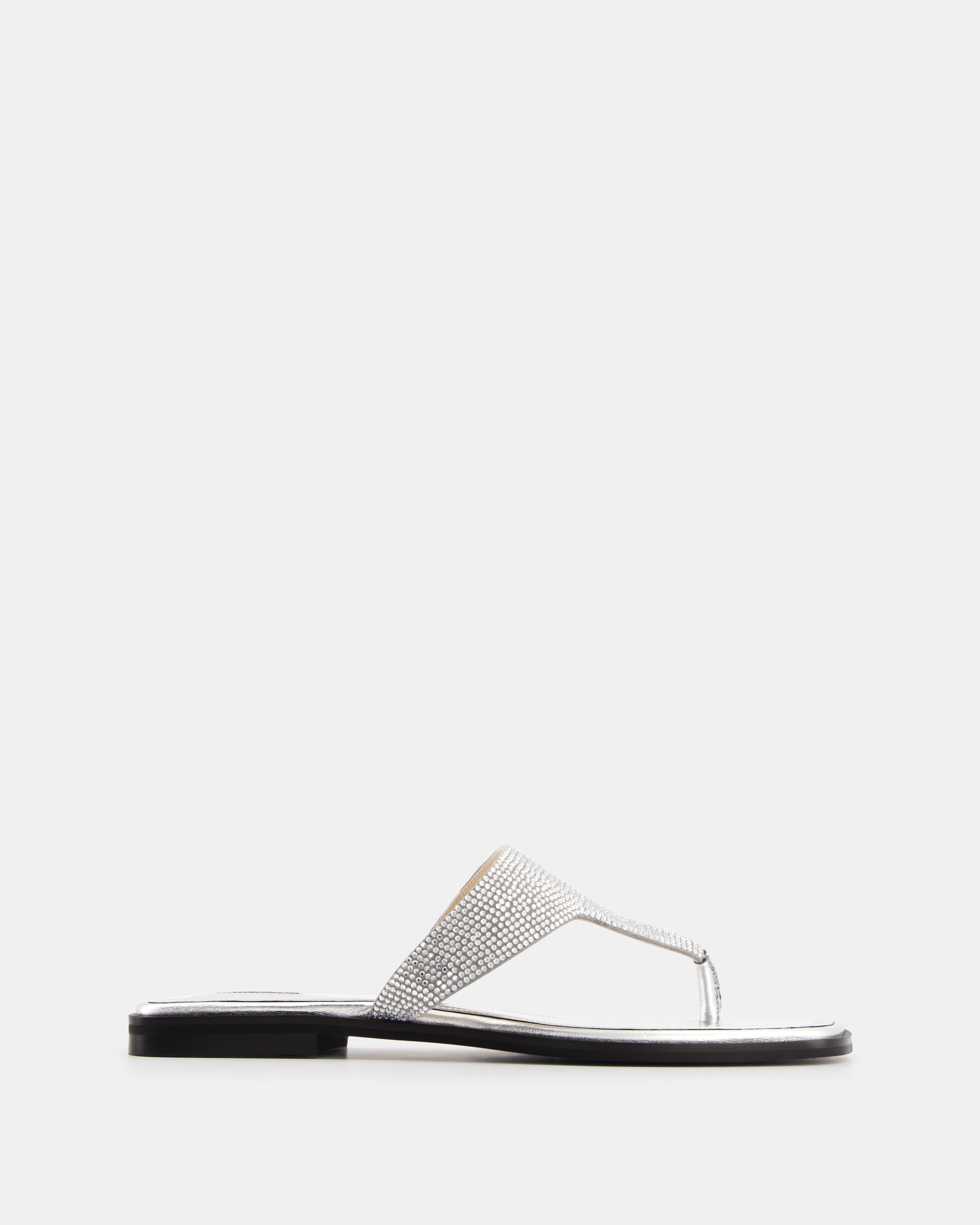 Nodaleto Bulla Nova Flat Sandalen Silver Metallic Nappa