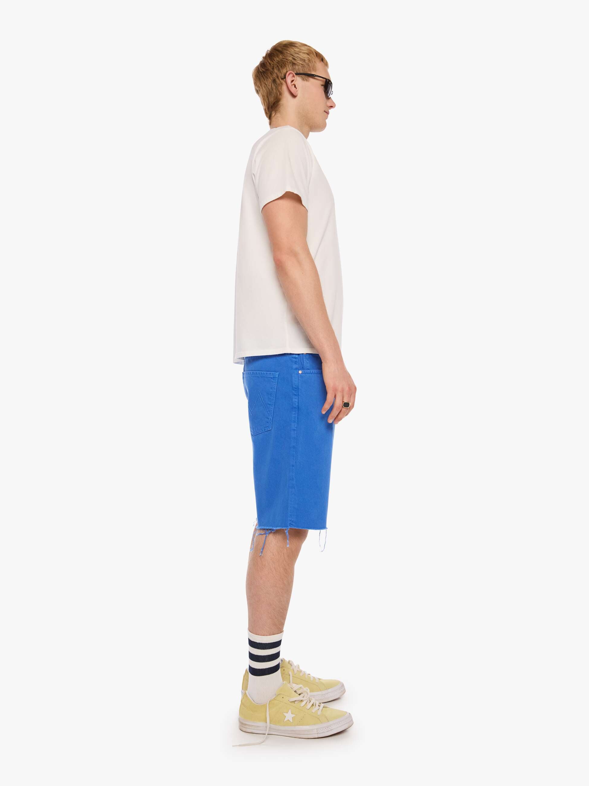 Mother The Big Shot Short Jeansshorts Blau Daphne
