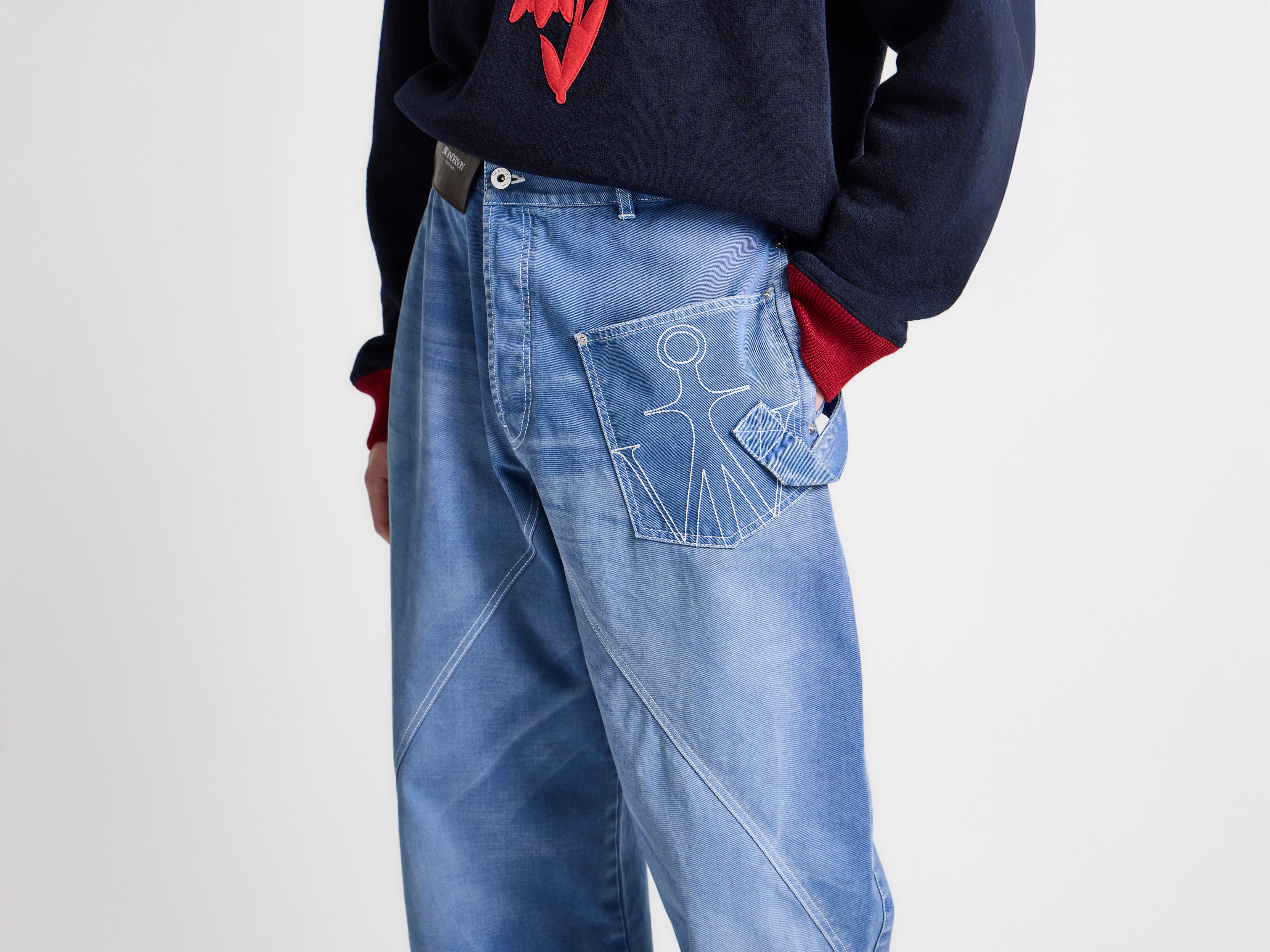 J.W.Anderson Twisted Workwear Denim Jeans French Blue Herren