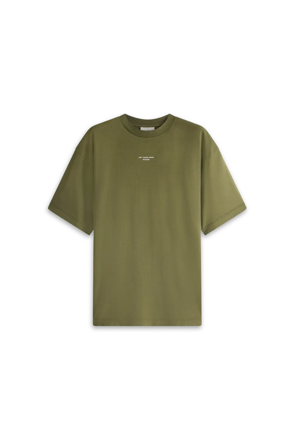 Drôle de Monsieur Le T-Shirt Slogan Classique T-Shirt Khaki Baumwolle