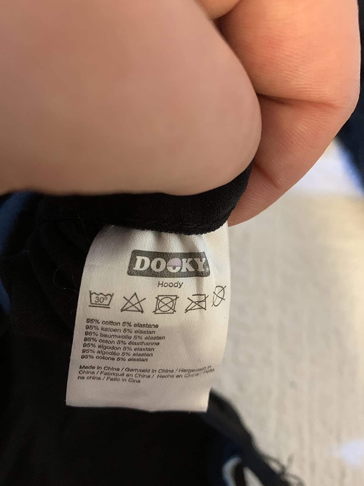 Dooky Hoody Sonnenhaube Babyschale 0+ Black UPF50+