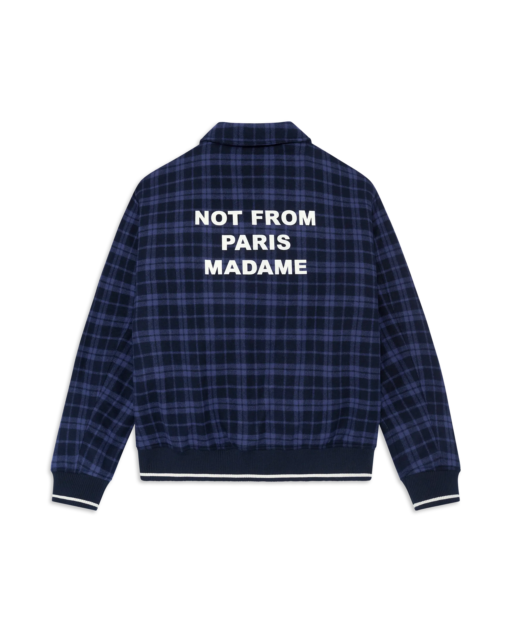 Drôle De Monsieur Check Flannel Jacke Navy Wolle