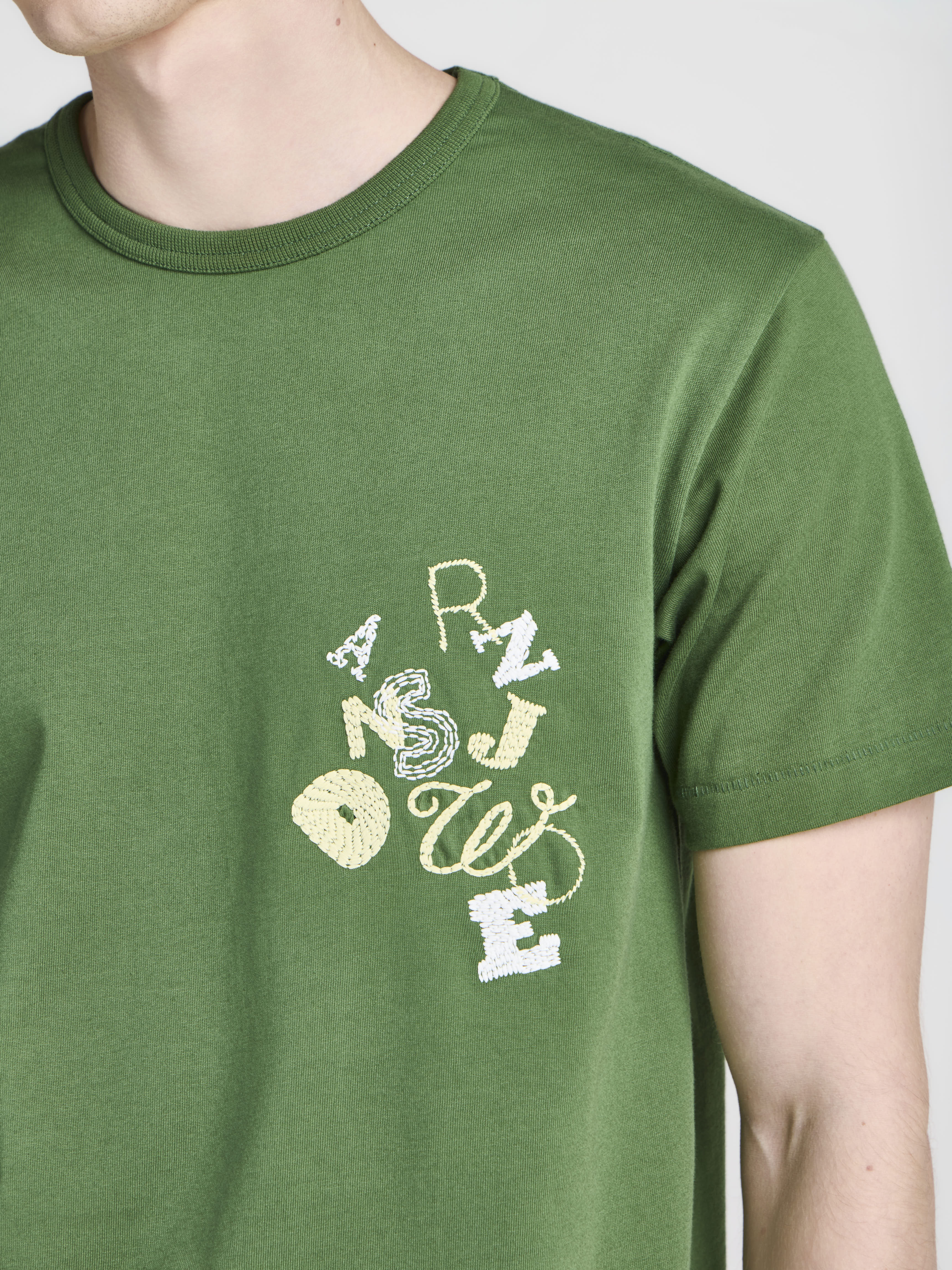 J.W.Anderson Scattered Letters T-Shirt Herren grün Baumwolle