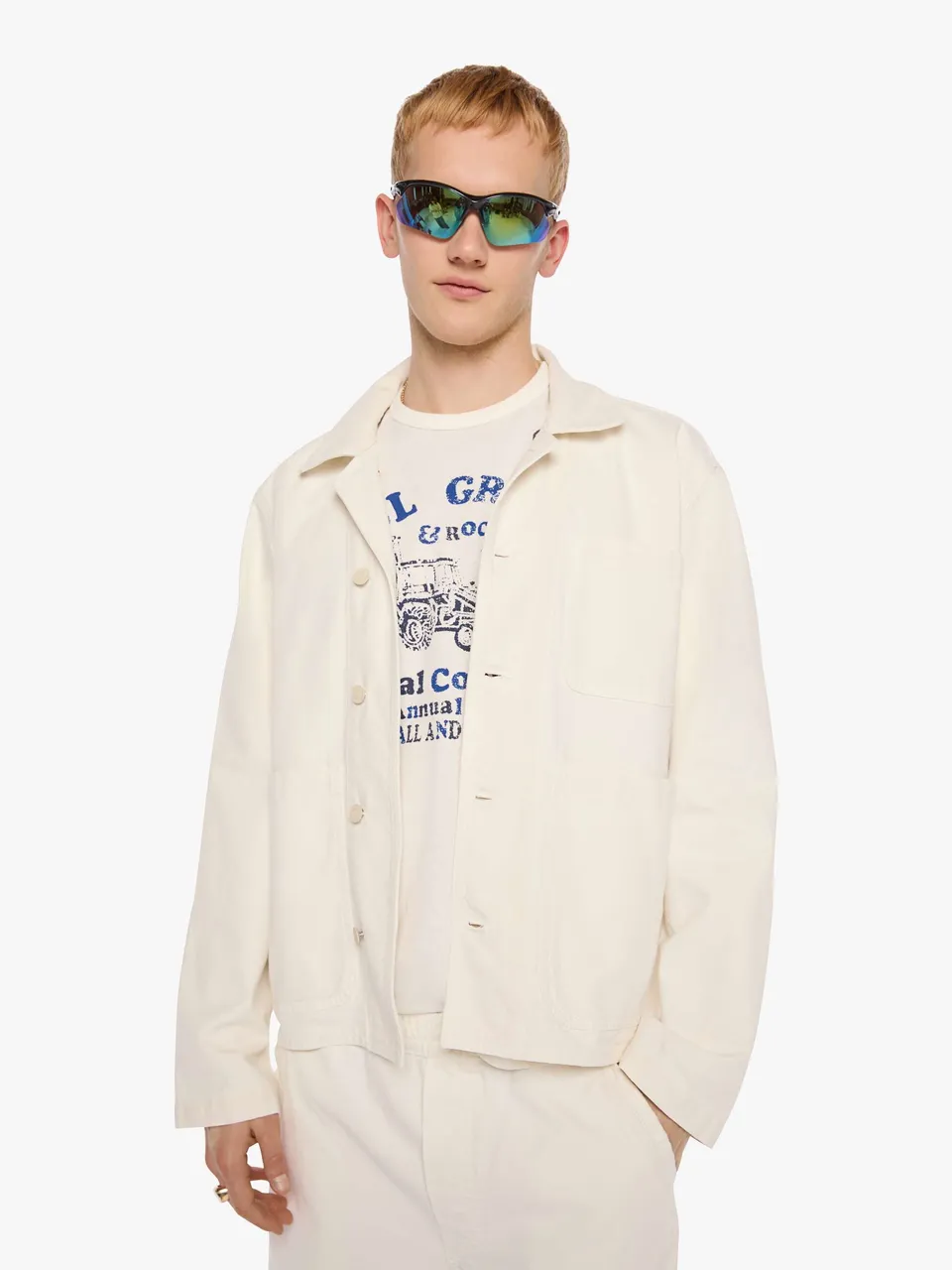 Mother Jackets The Daily Special Jacket Herren Creme Baumwolle