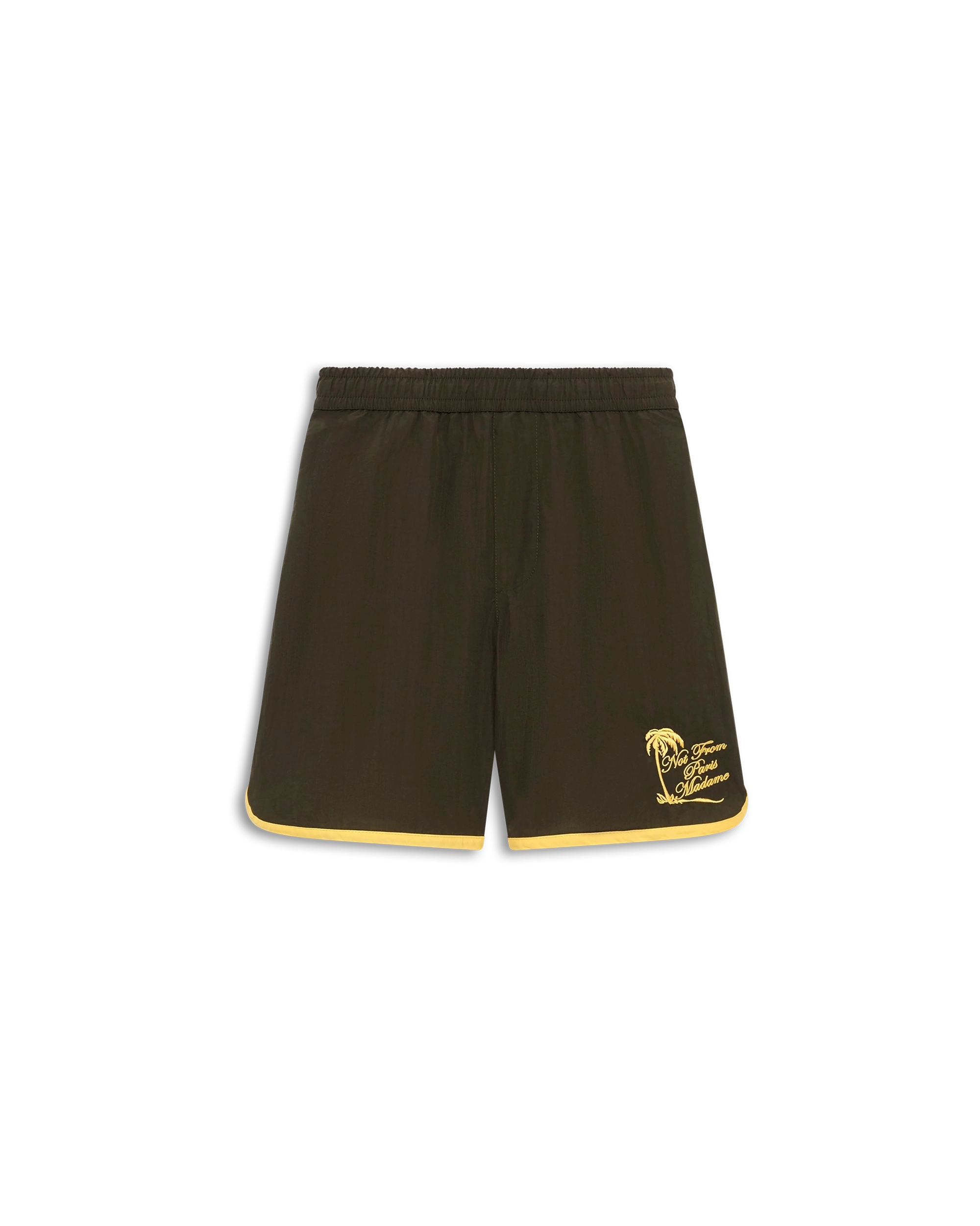 Drôle De Monsieur Short Plage Slogan Palmiers Badeshorts khaki Polyamid