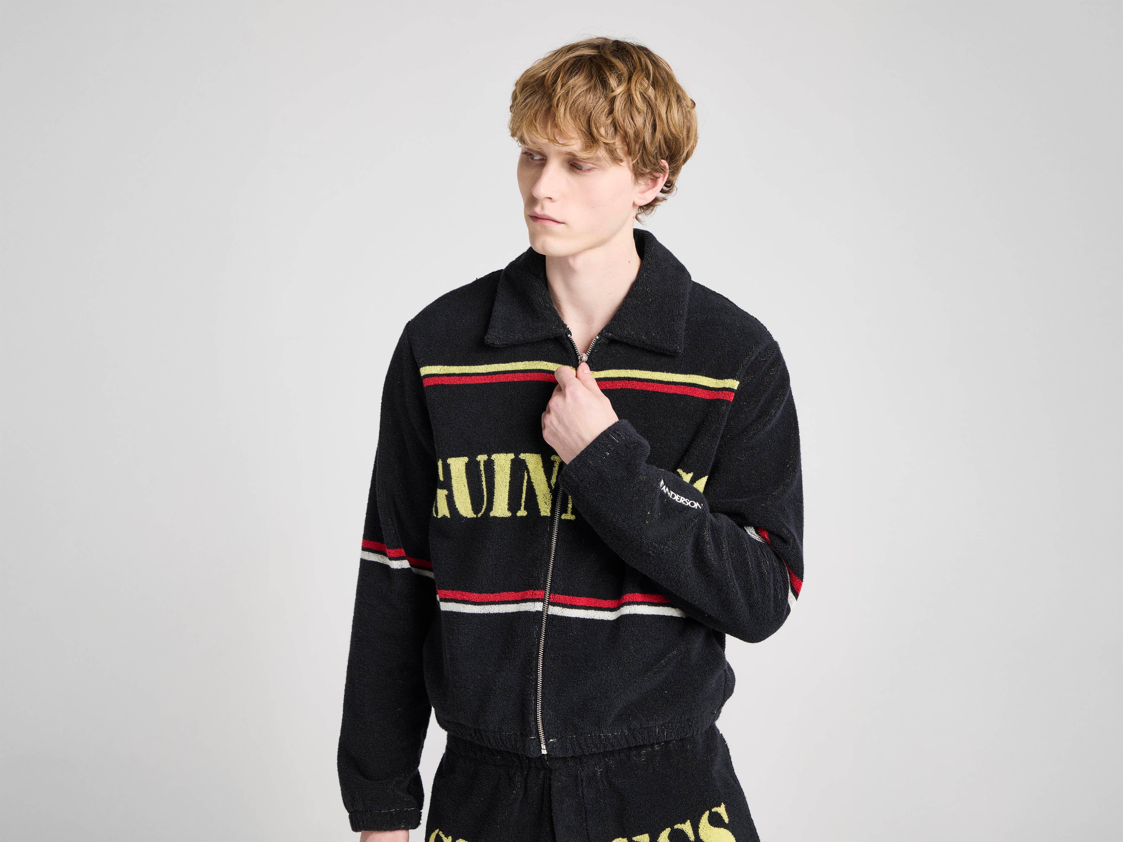 J.W.Anderson x Guinness Towelling Jacket Schwarz Unisex