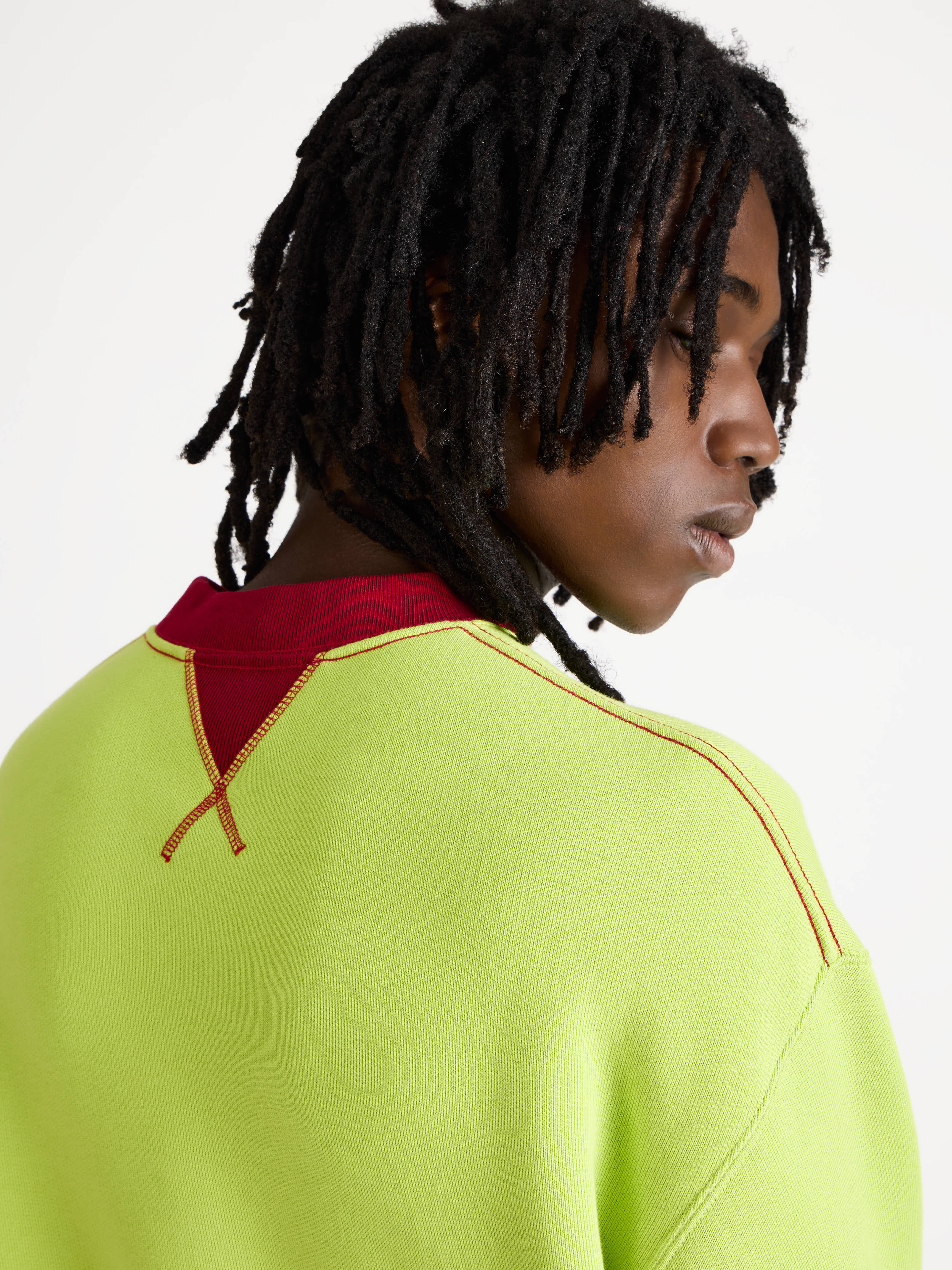 J.W.Anderson Hoodies Sweatshirt Lime Rot Jersey Herren