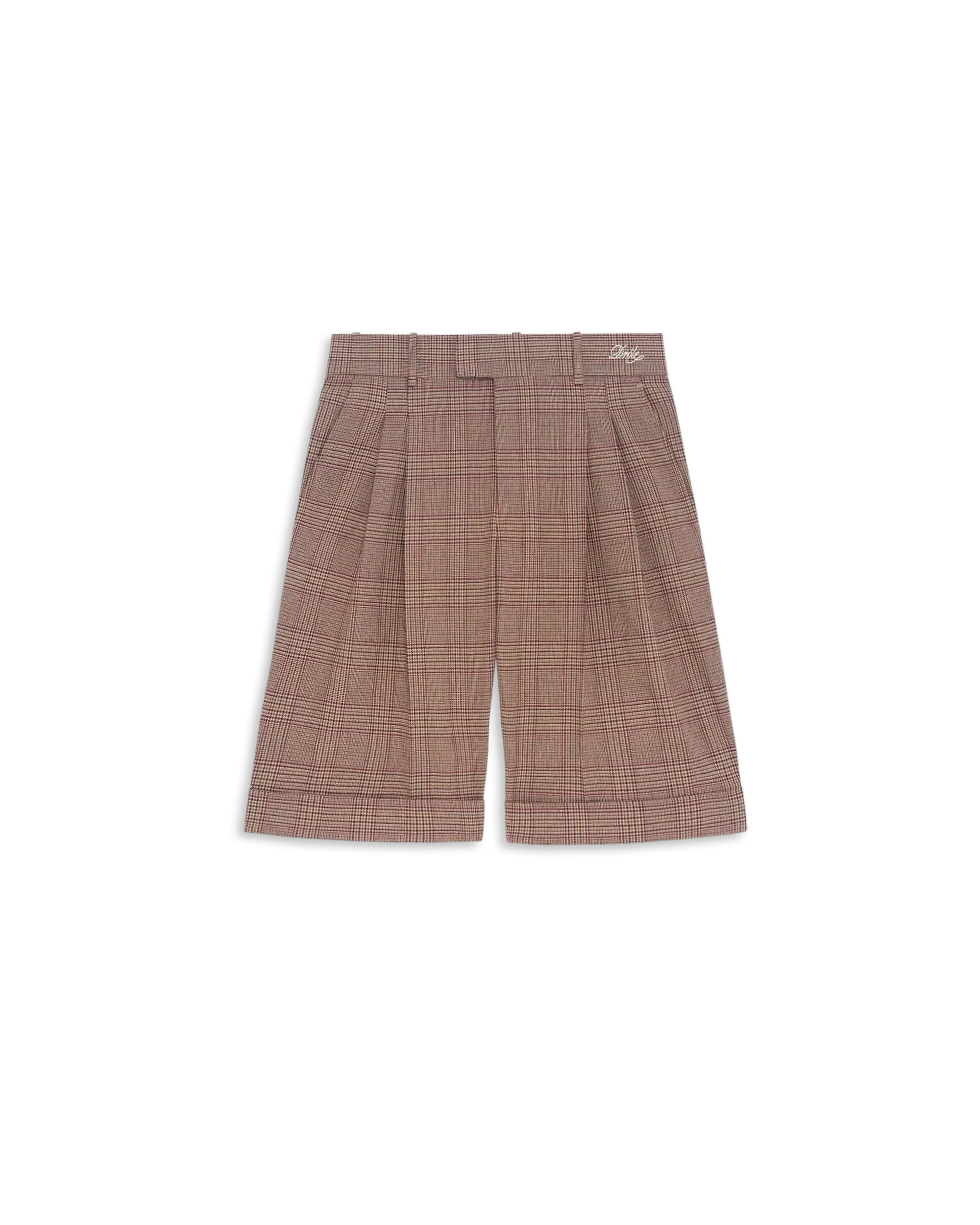 Drôle De Monsieur Prince Of Wales Tailored Shorts braun Wolle