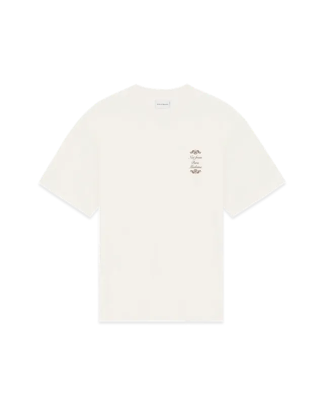 Drôle De Monsieur Slogan Ornements T-Shirt écru Baumwolle