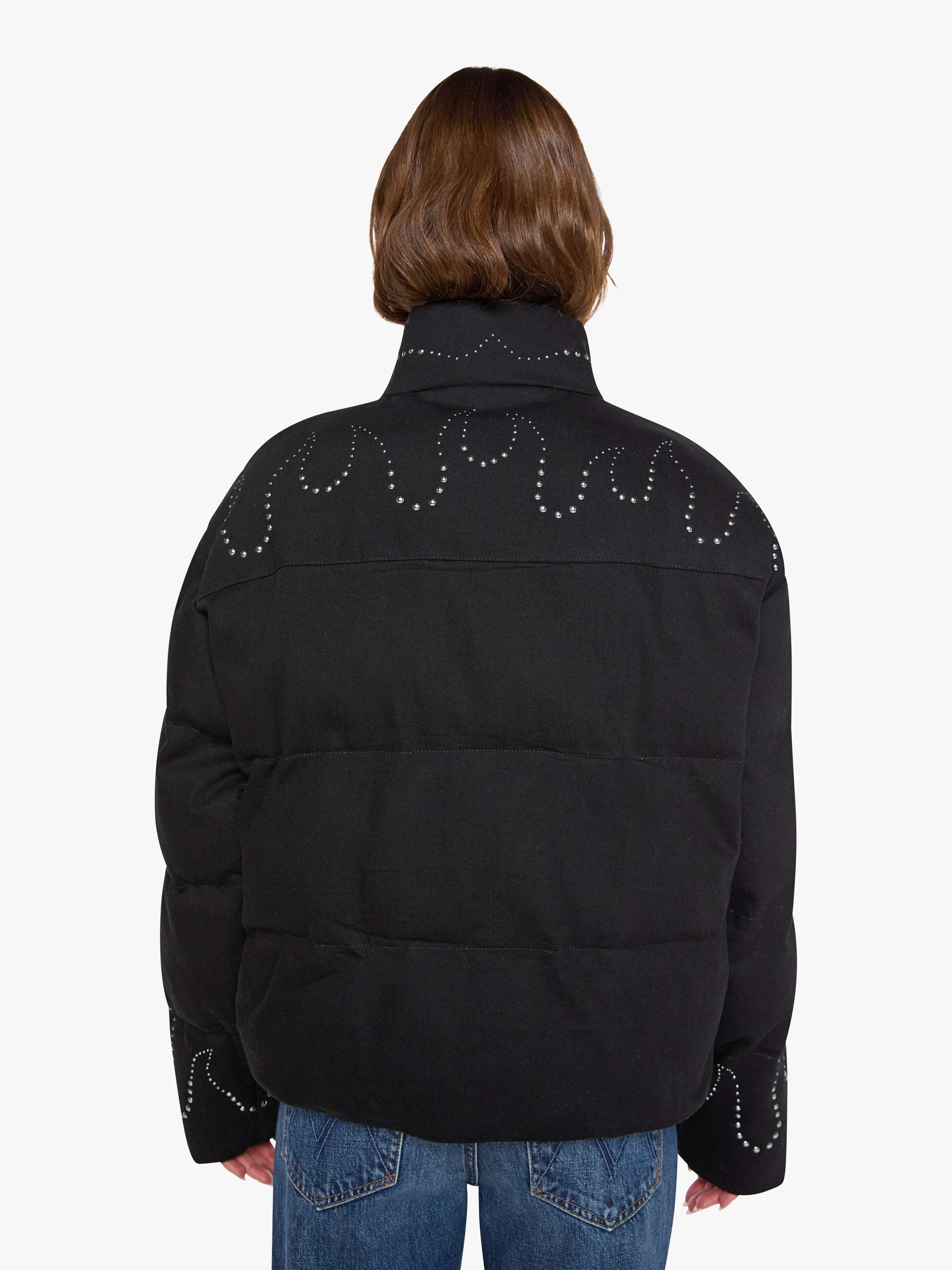 Mother Drop Pillow Fight Puffer Jacke Black Smoke