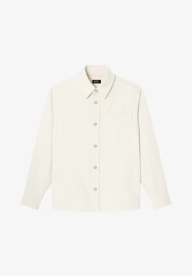A.P.C. Overshirt Denim cremeweiß Größe M Bio