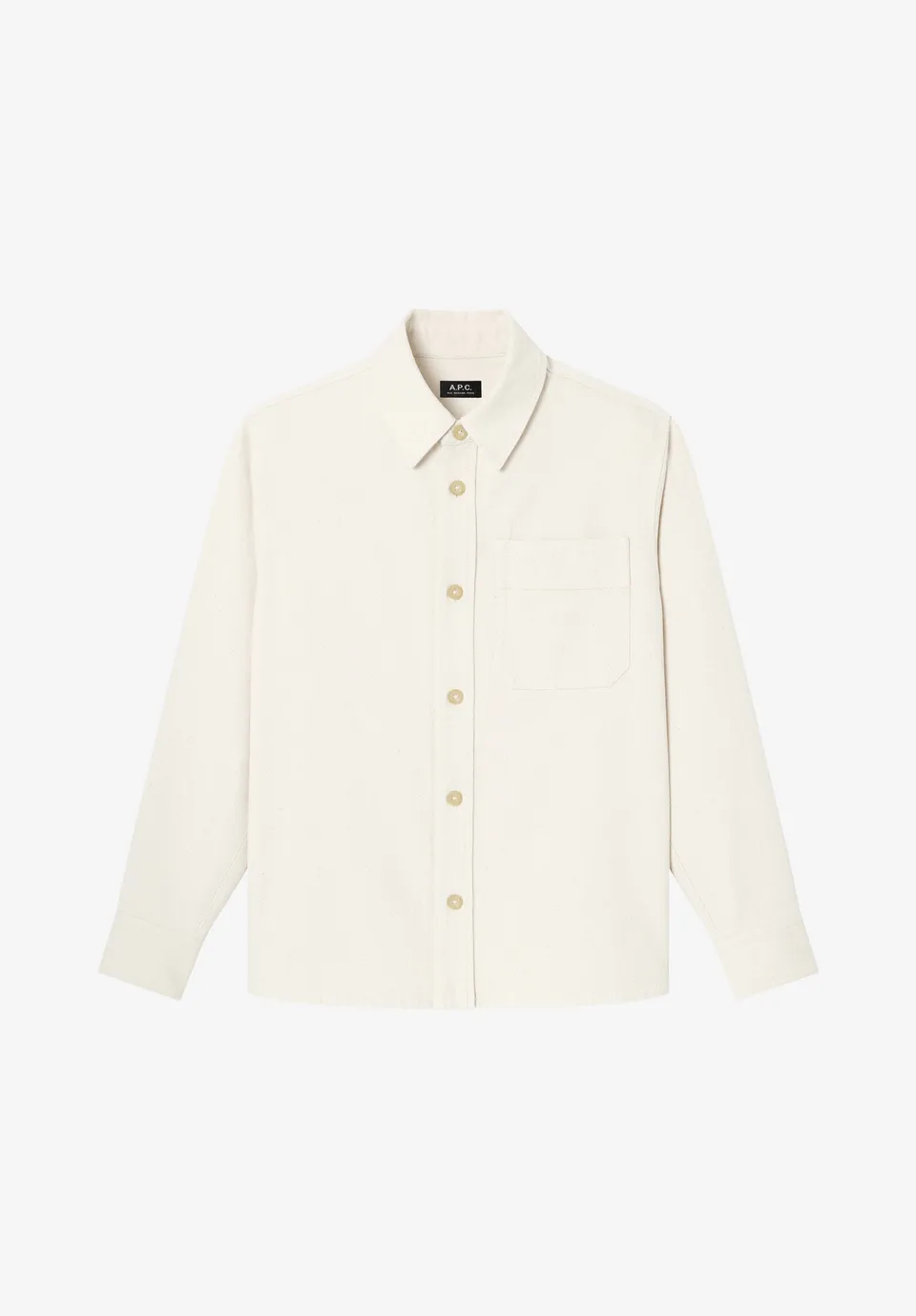 A.P.C. Overshirt Denim cremeweiß Größe M Bio