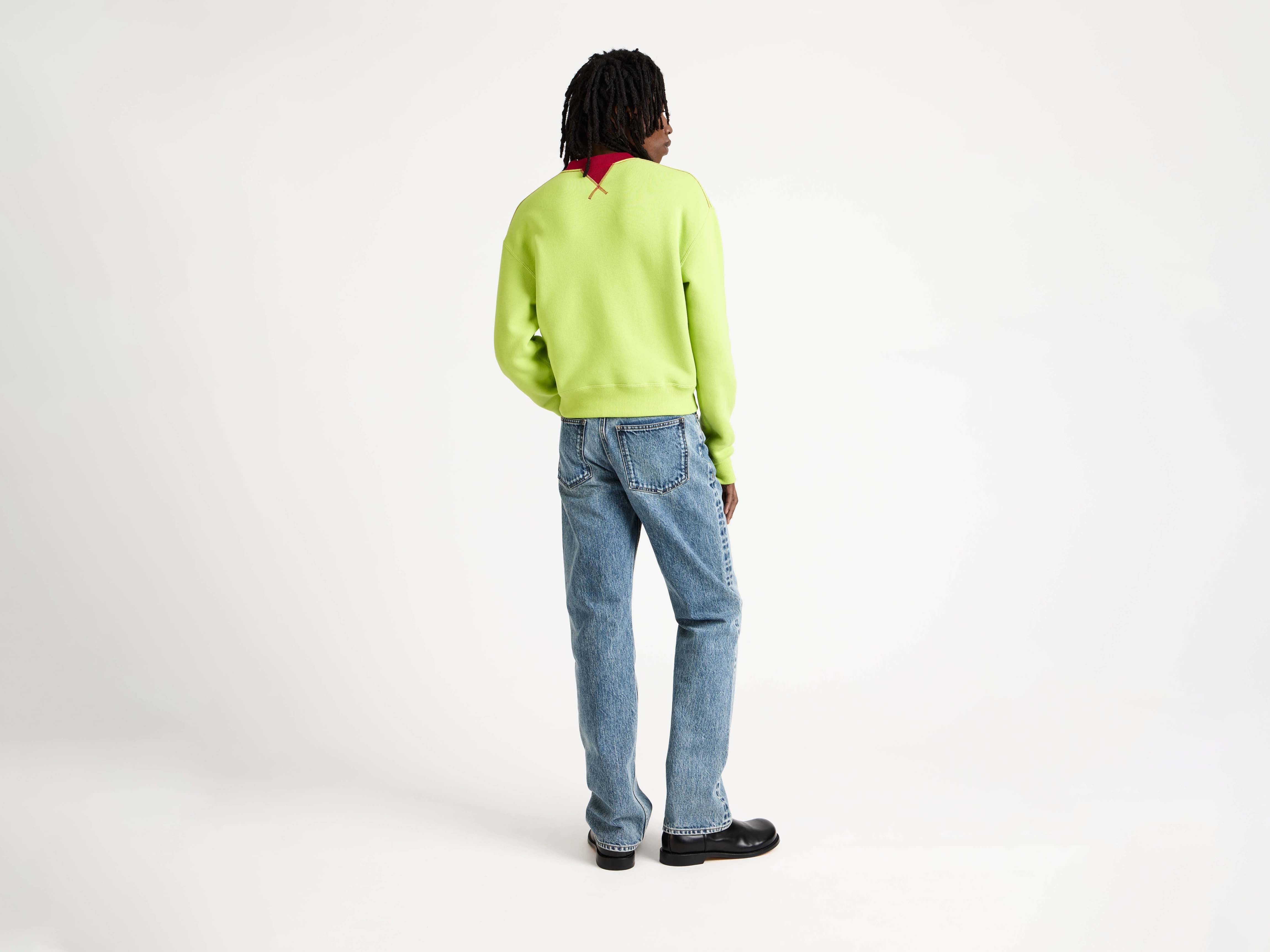 J.W.Anderson Hoodies Sweatshirt Lime Rot Jersey Herren