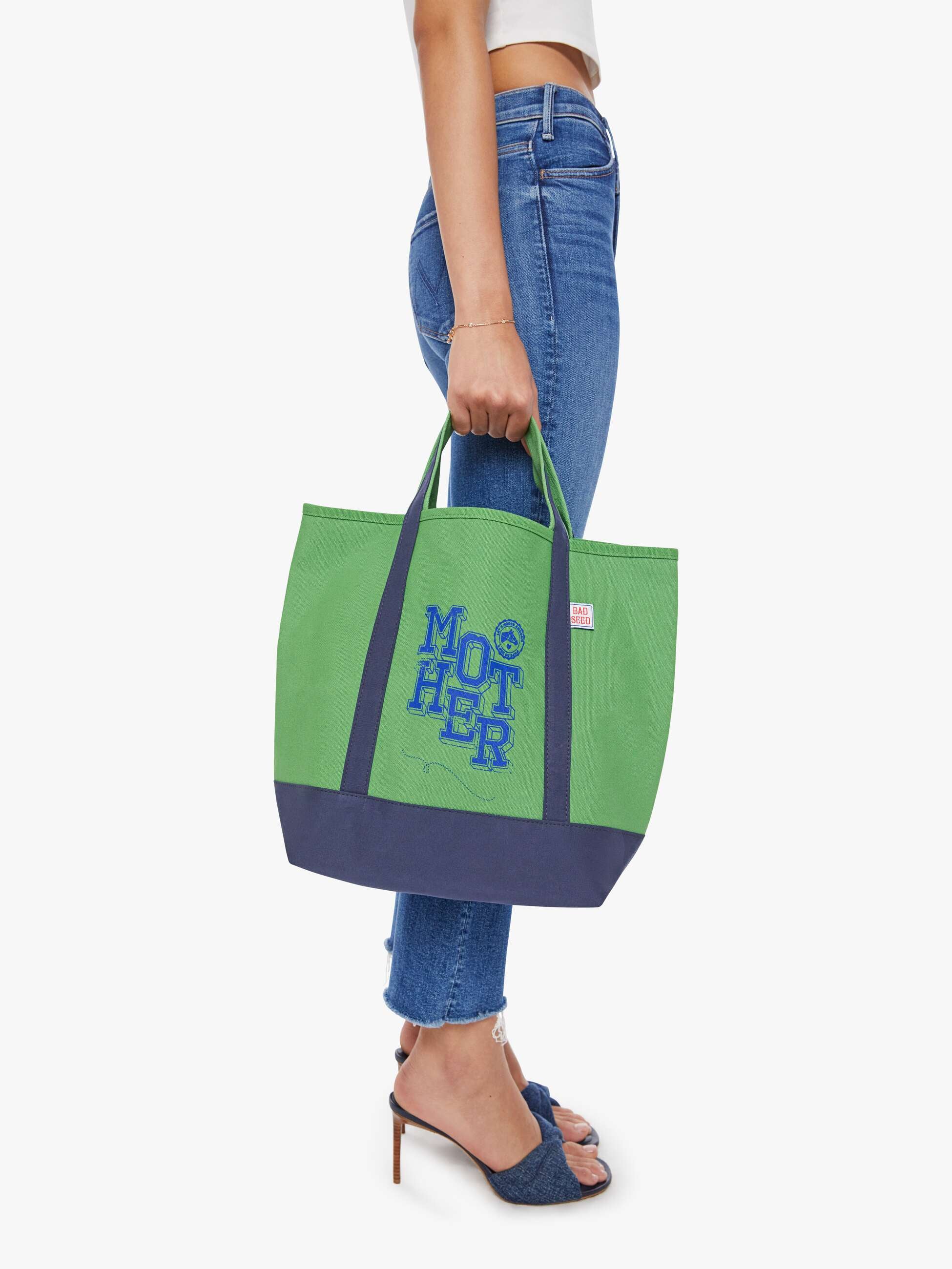 Mother The Canvas Tote Tasche Kelly Green Cobalt O/S