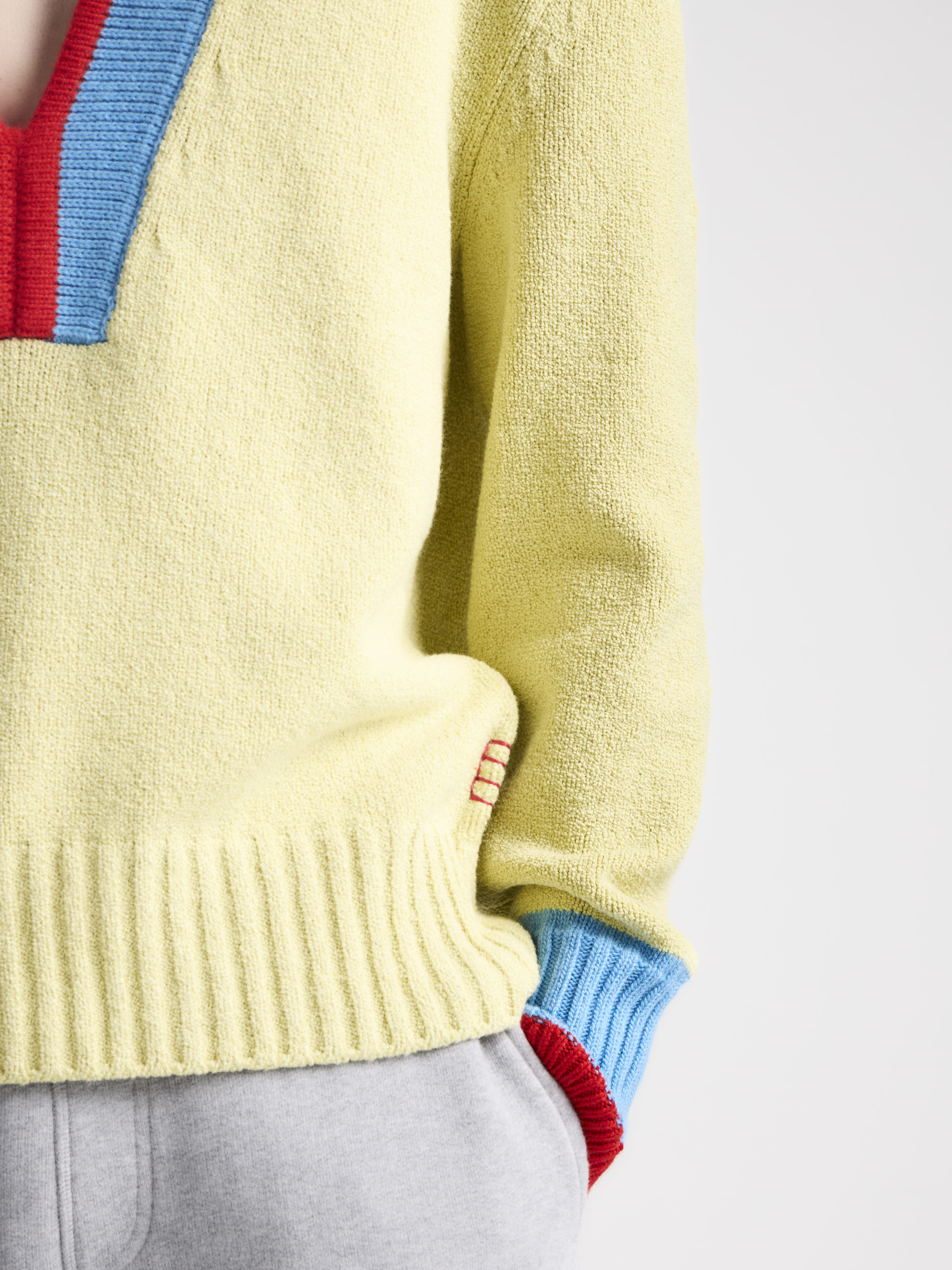 J.W.Anderson Contrast Trim Jumper Pullover Maize Gr.M Wolle
