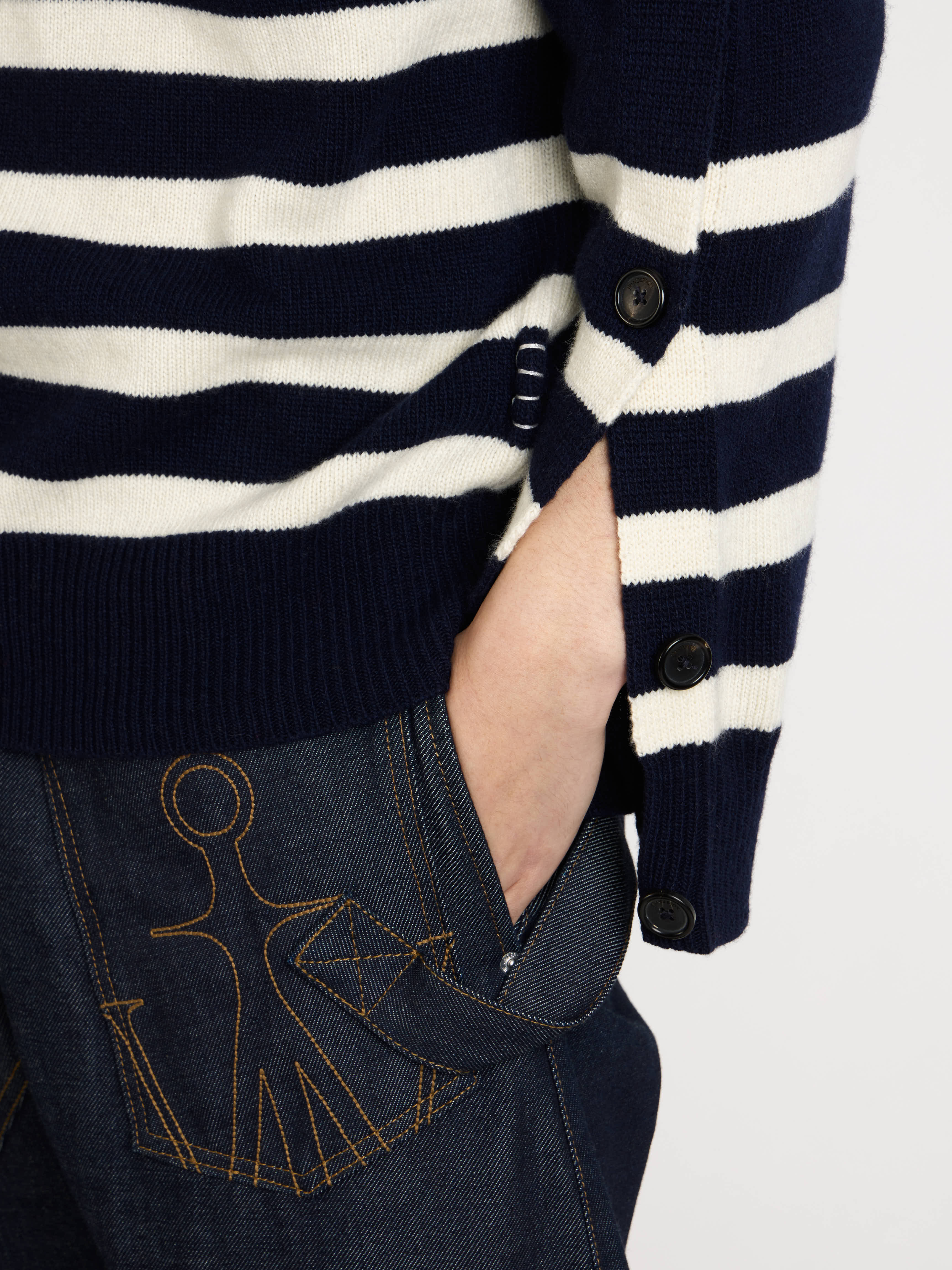 J.W.Anderson Breton Jumper Pullover Navy Herren Streifen