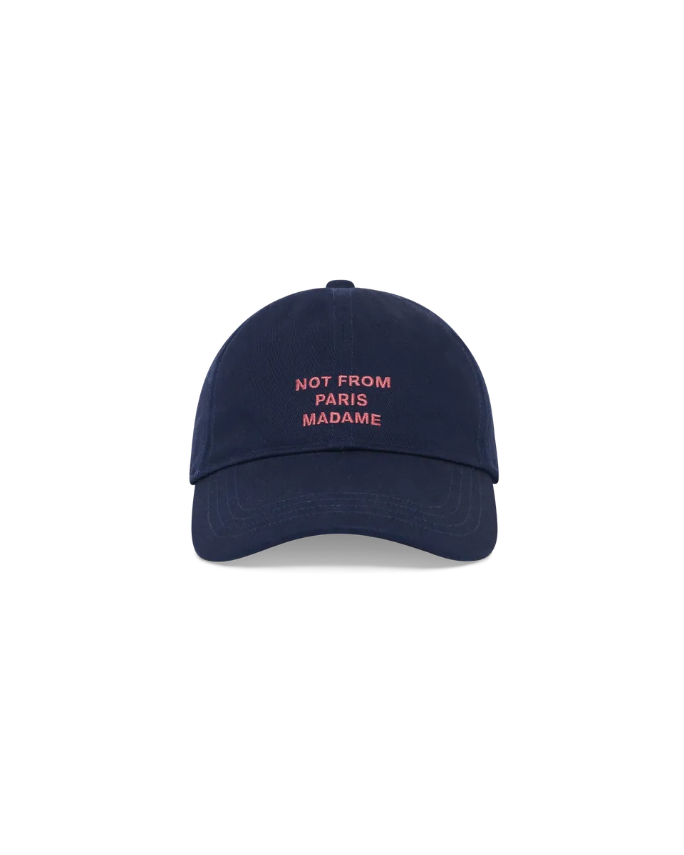 Drôle De Monsieur Slogan Cap Cap Navy OS Baumwolle