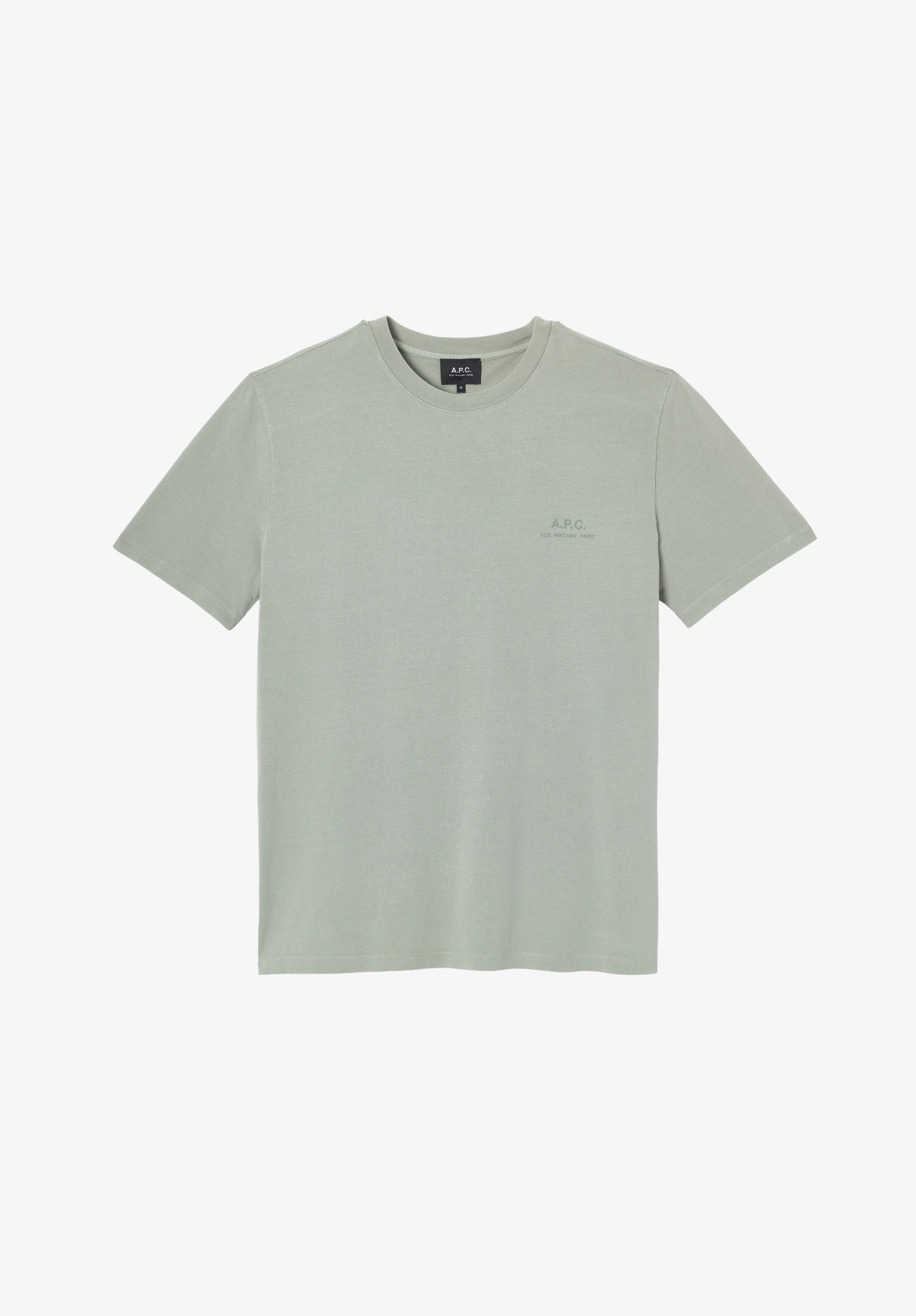 A.P.C. T-Shirt Rue Madame graugrün Bio Gr. M