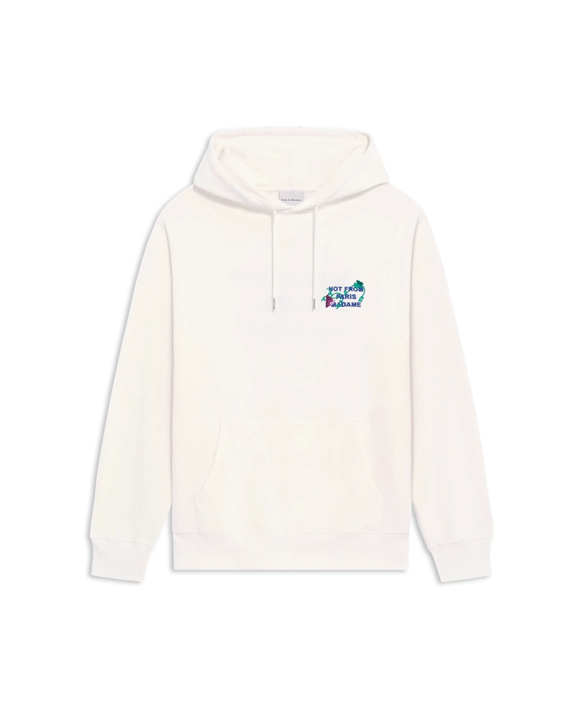Drôle De Monsieur Vine Embroidered Slogan Hoodie Hoodie off-white